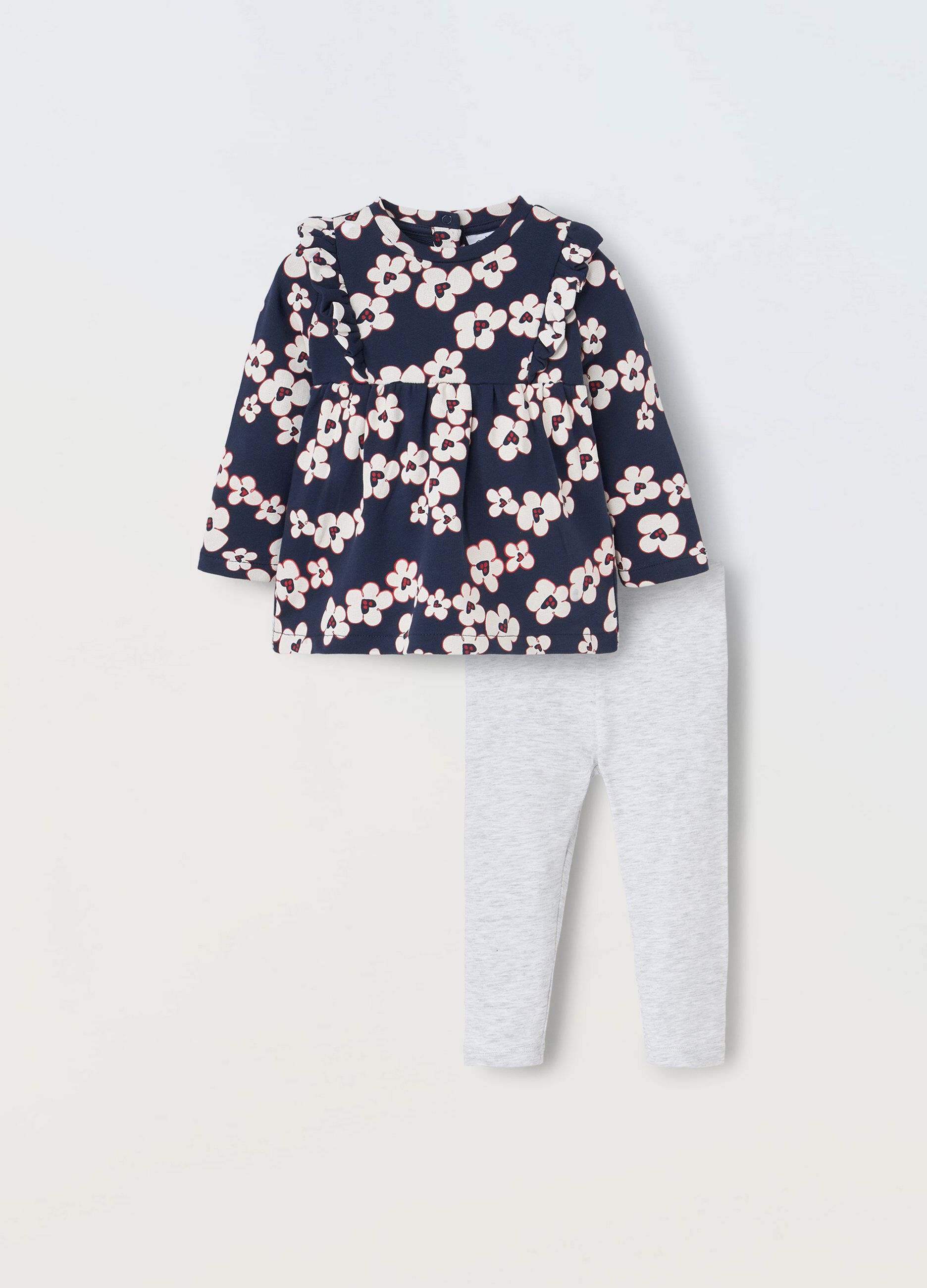 Jogging set in cotone stretch neonata_0