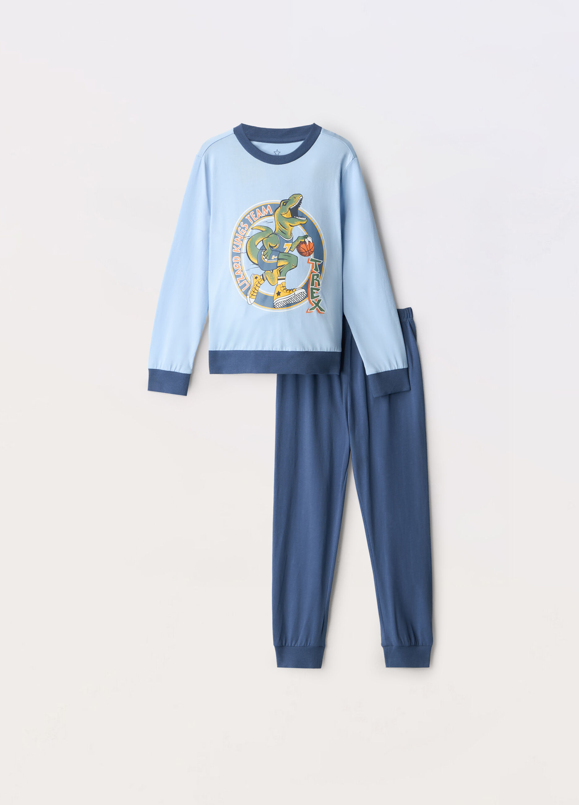 Set pigiama lungo in puro cotone bambino_0