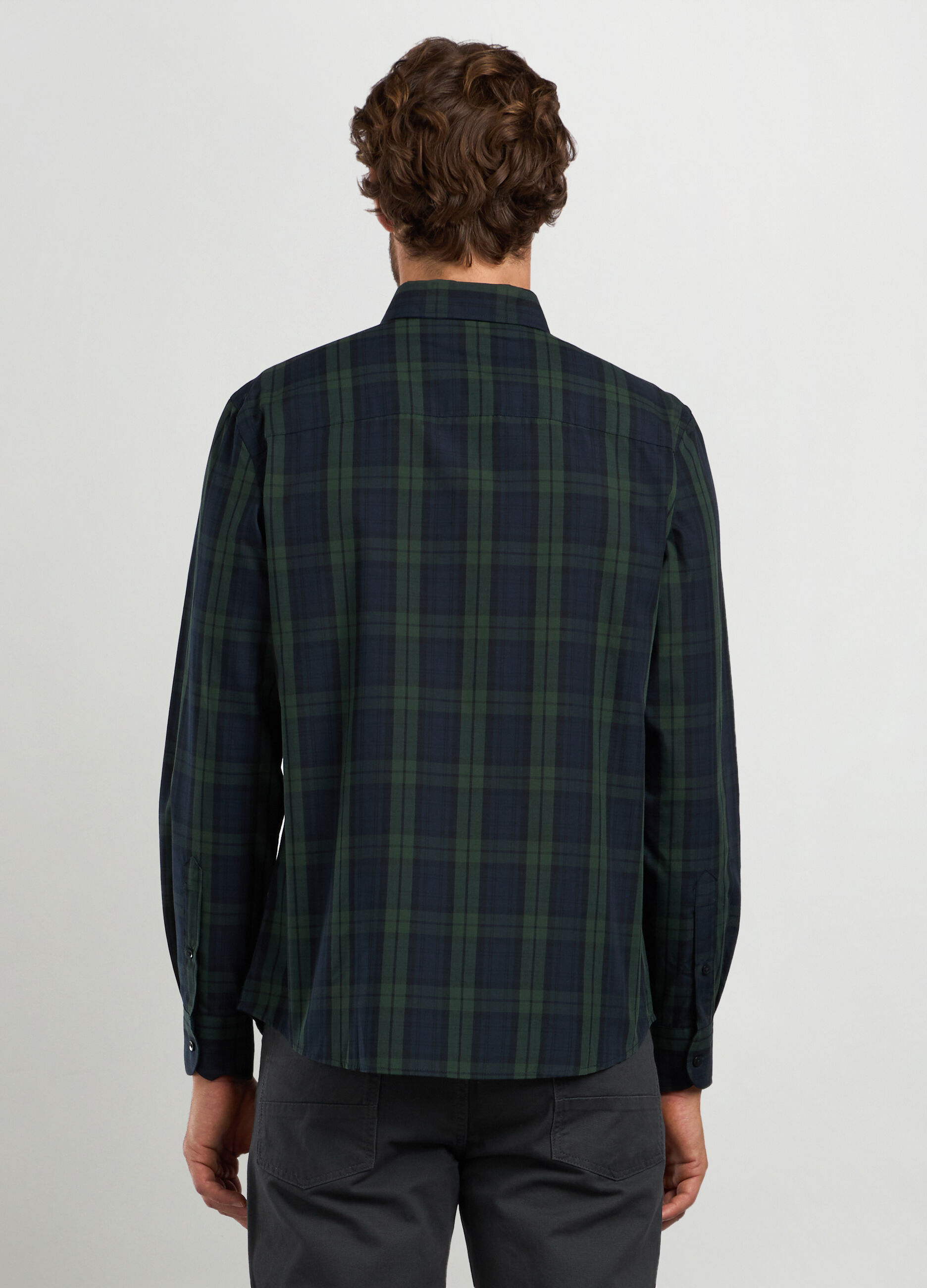 Camicia regular fit colletto button down in misto cotone_1