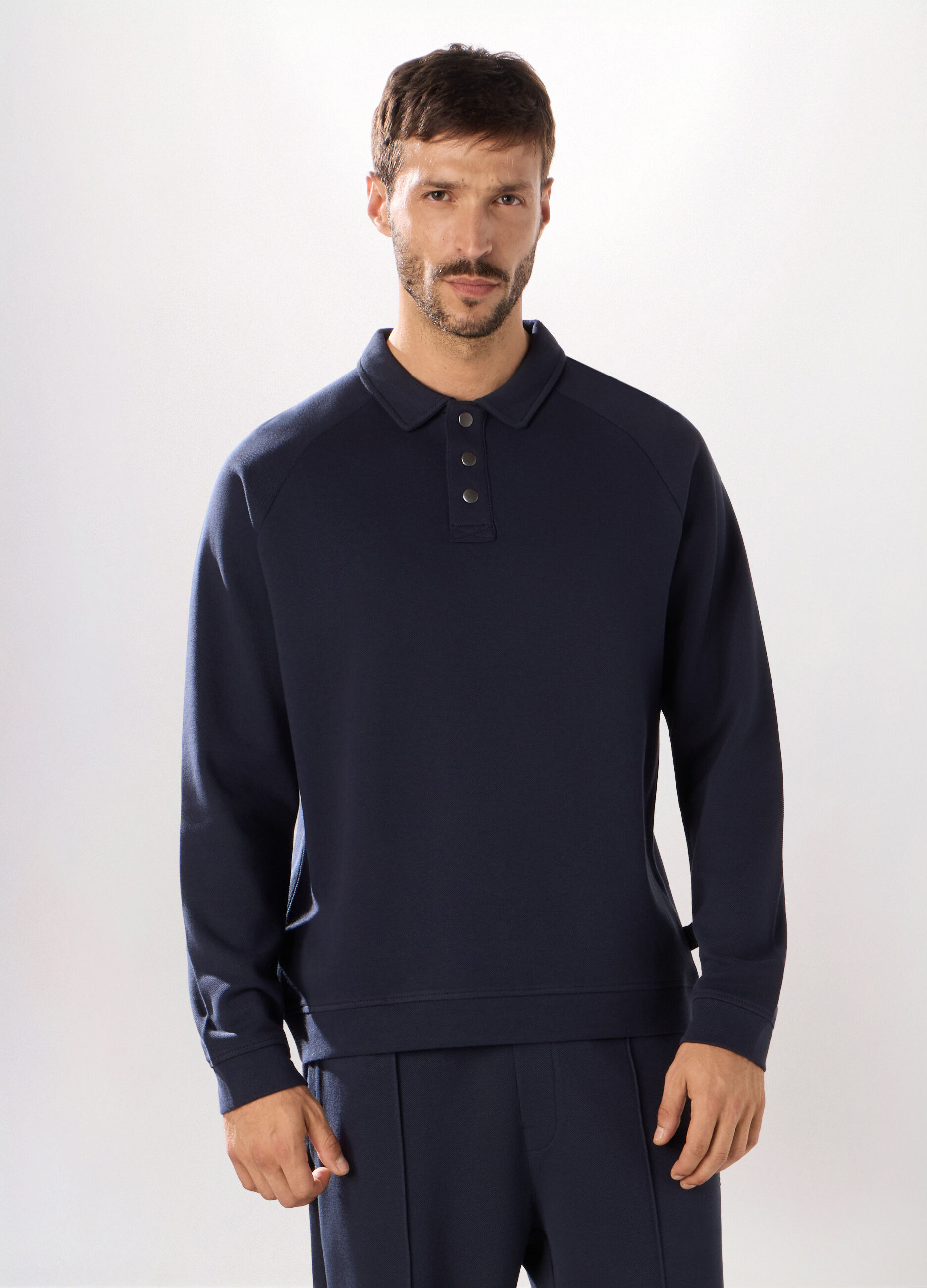 Polo sportiva in cotone piquet uomo_0