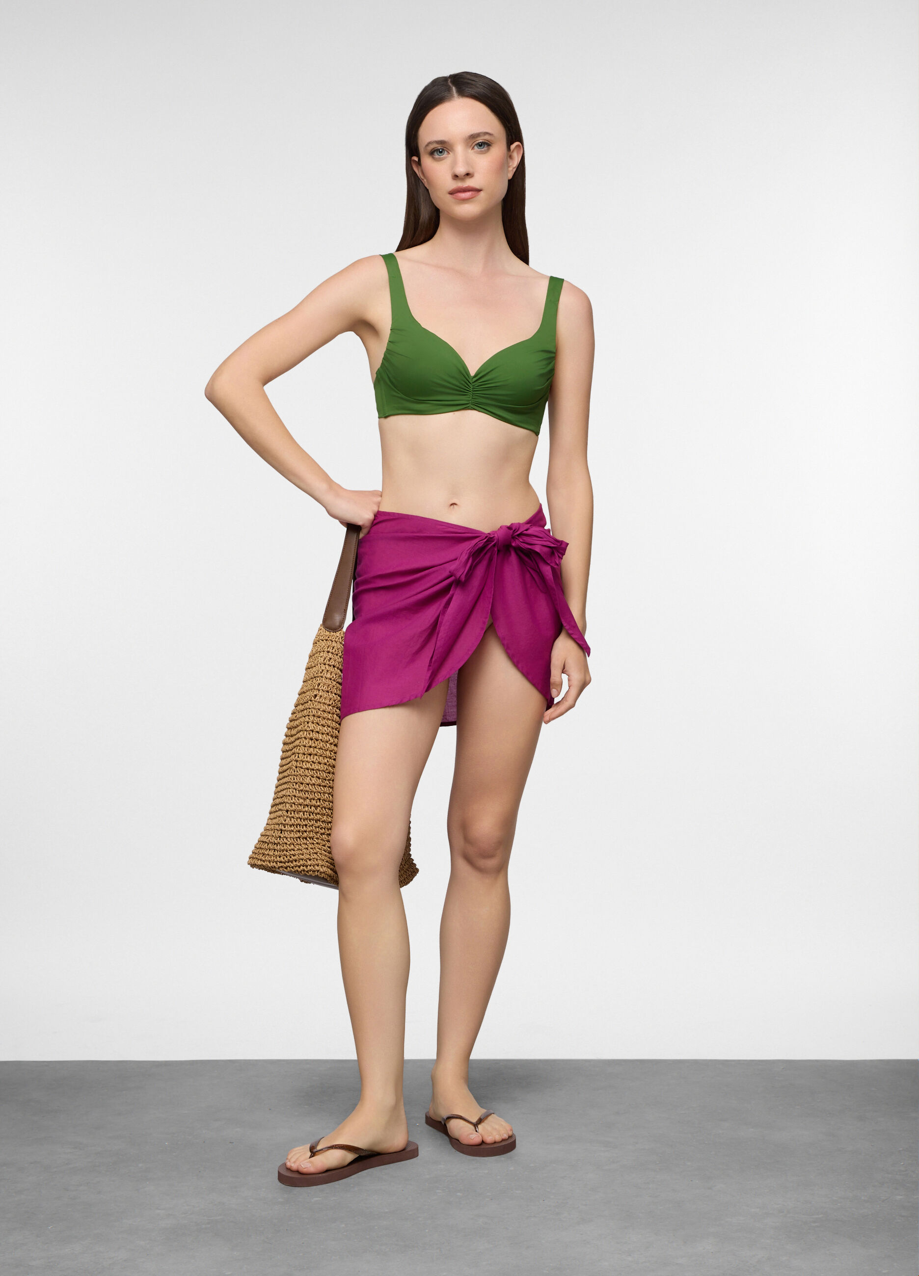 Costume bikini top a balconcino in microfibra stretch donna_0