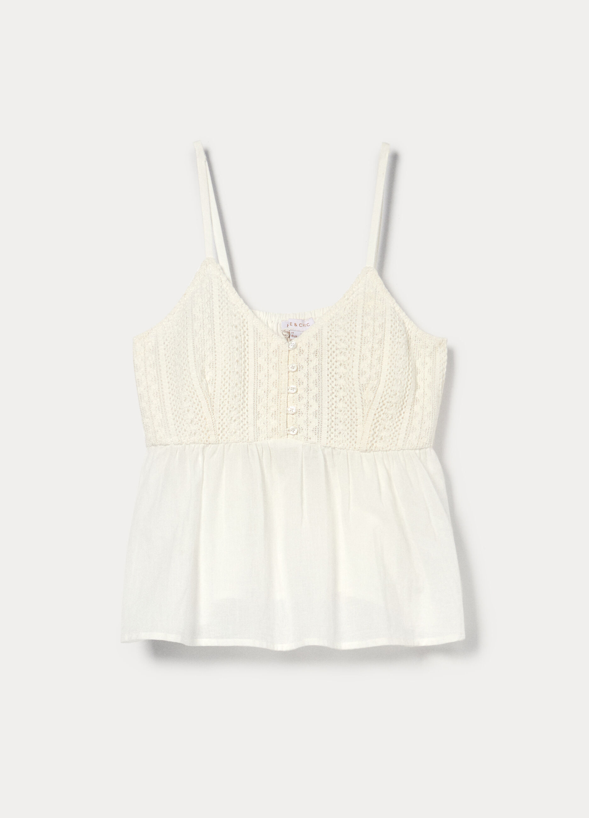 Top crepe con scollo a V donna_0