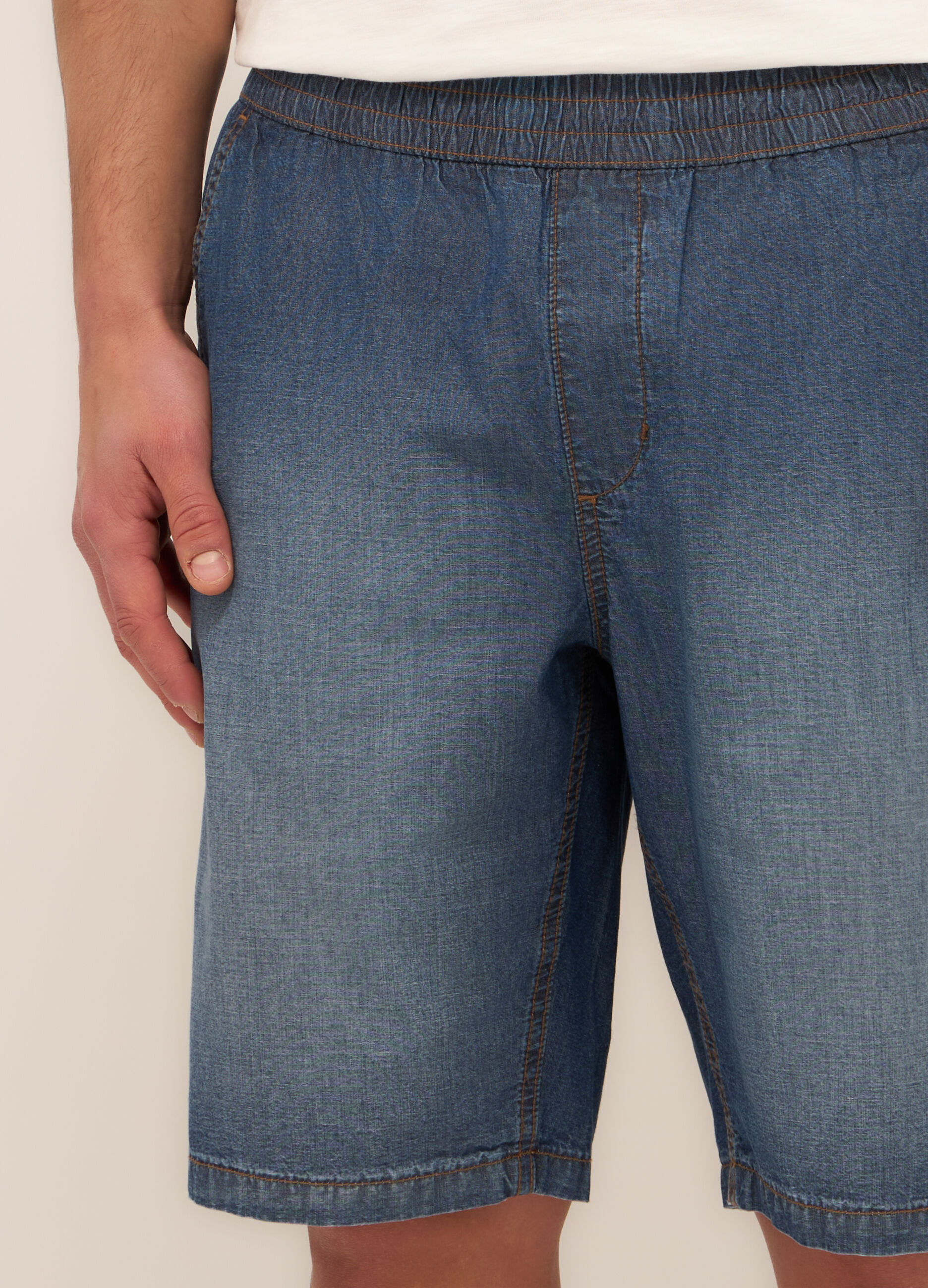 Shorts in denim di cotone uomo_2