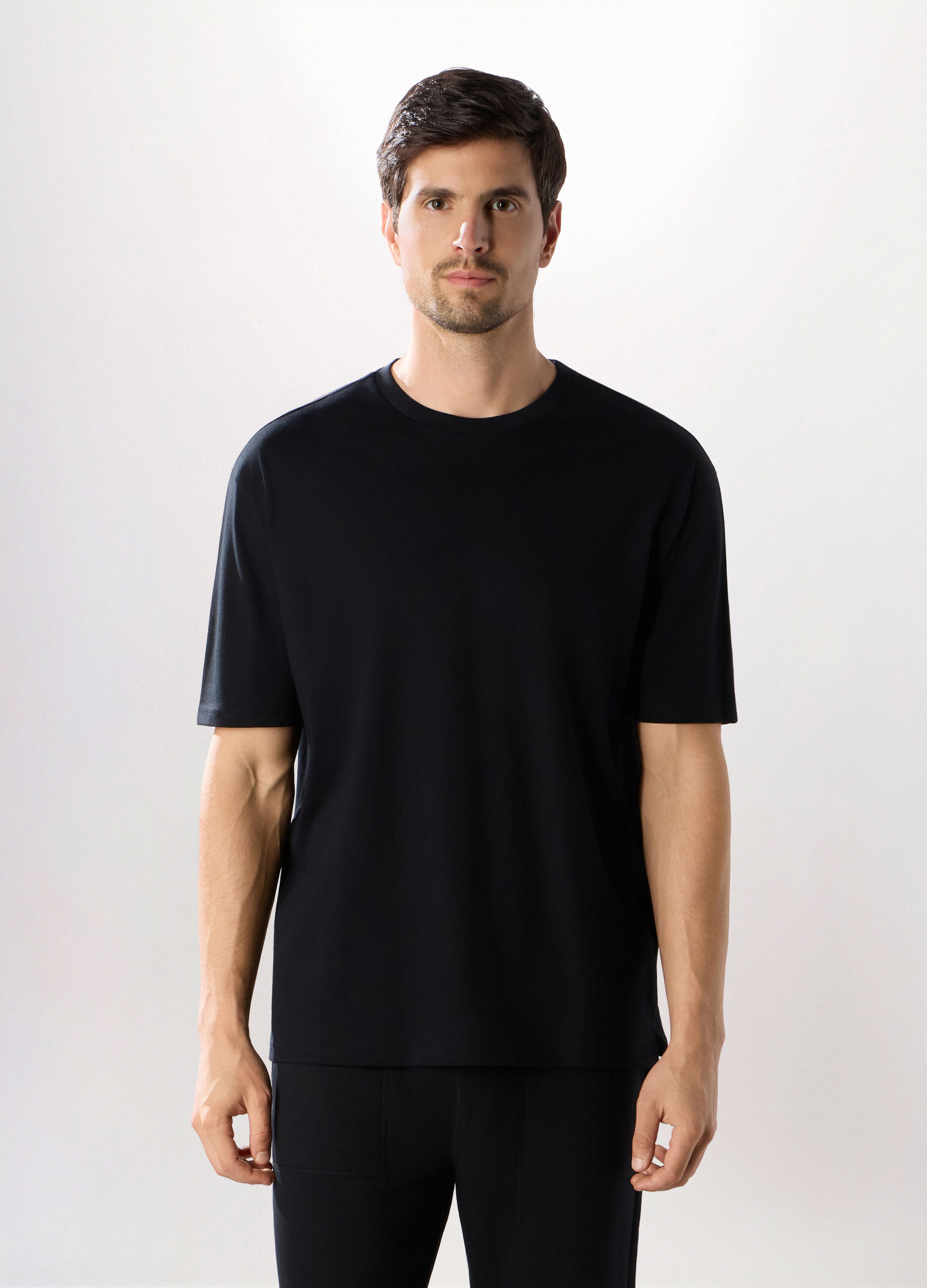 T-shirt sportiva in puro cotone uomo_0