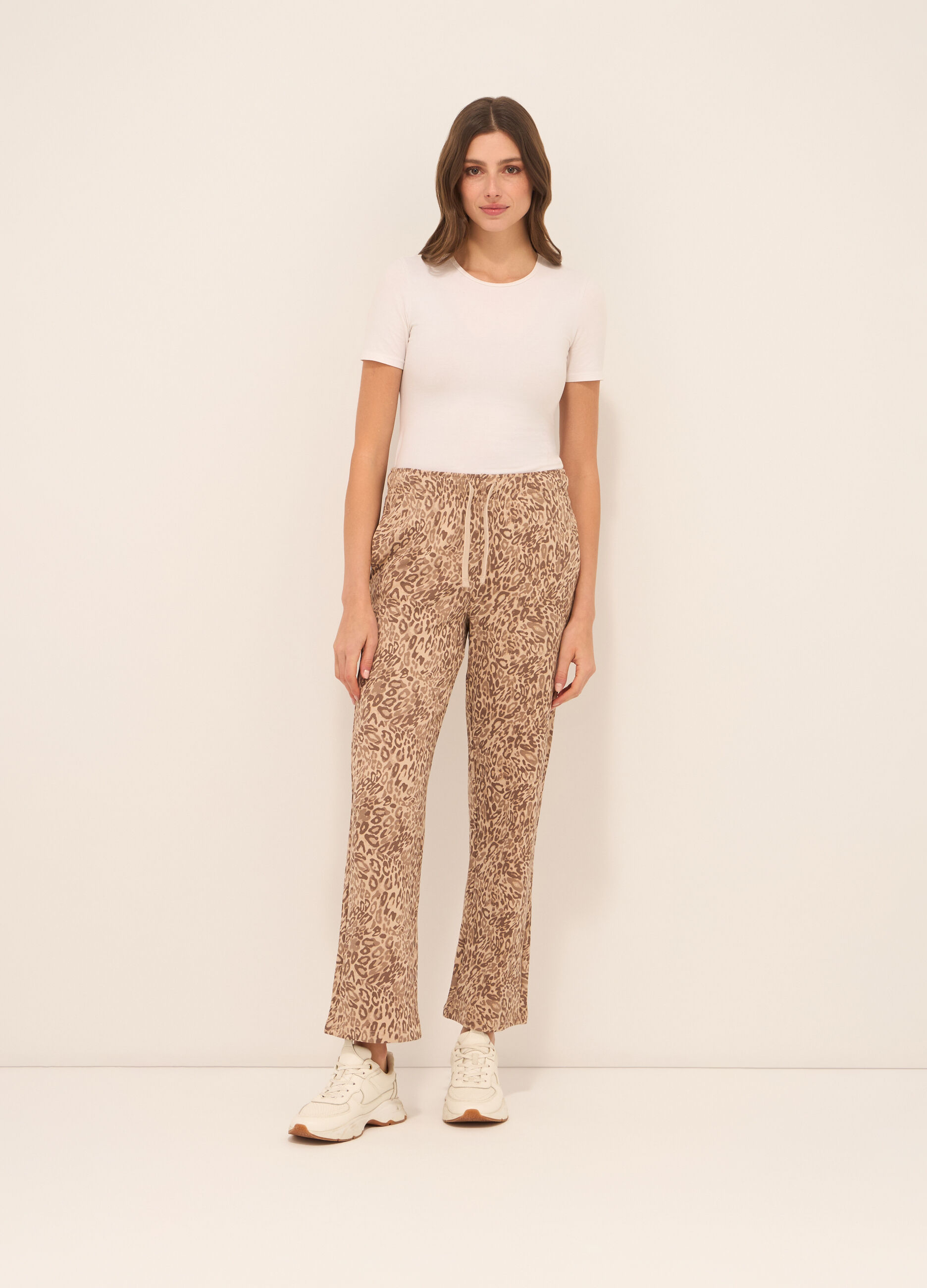Jogger in french terry di puro cotone donna_0