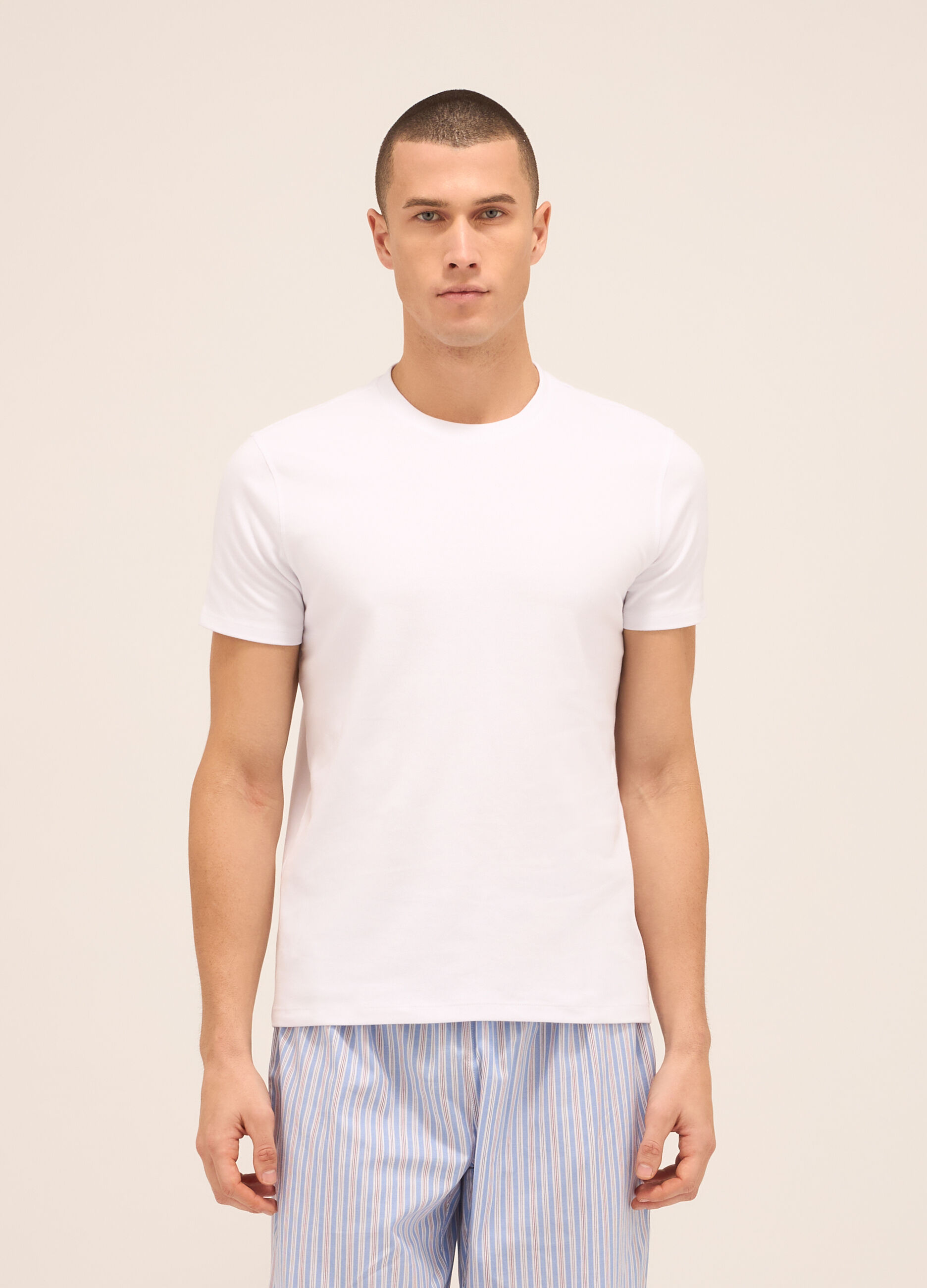 T-shirt girocollo in puro cotone uomo_0
