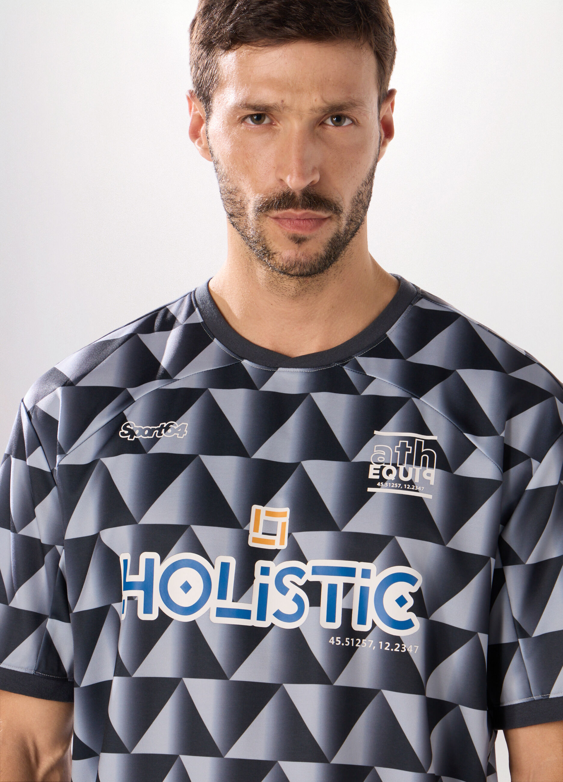 T-shirt da calcio in tessuto strech a fantasia uomo_2