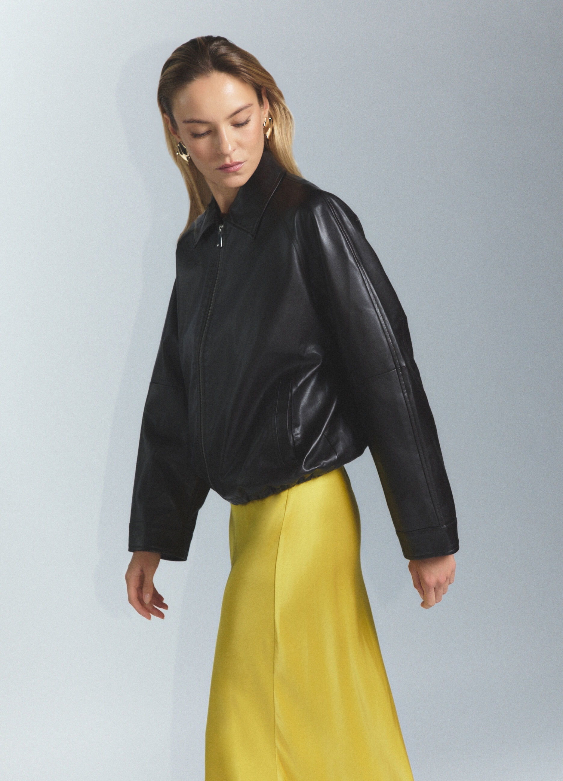 Bomber in finta pelle donna_2
