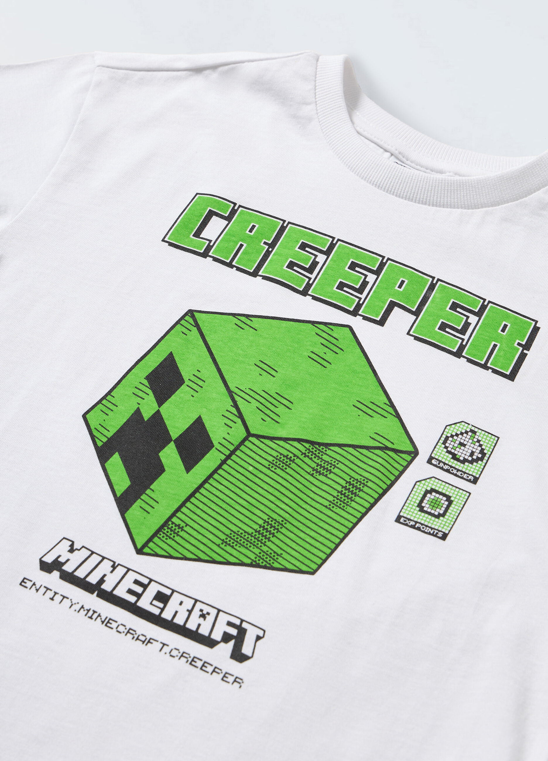 T-shirt Minecraft in puro cotone bambino_1