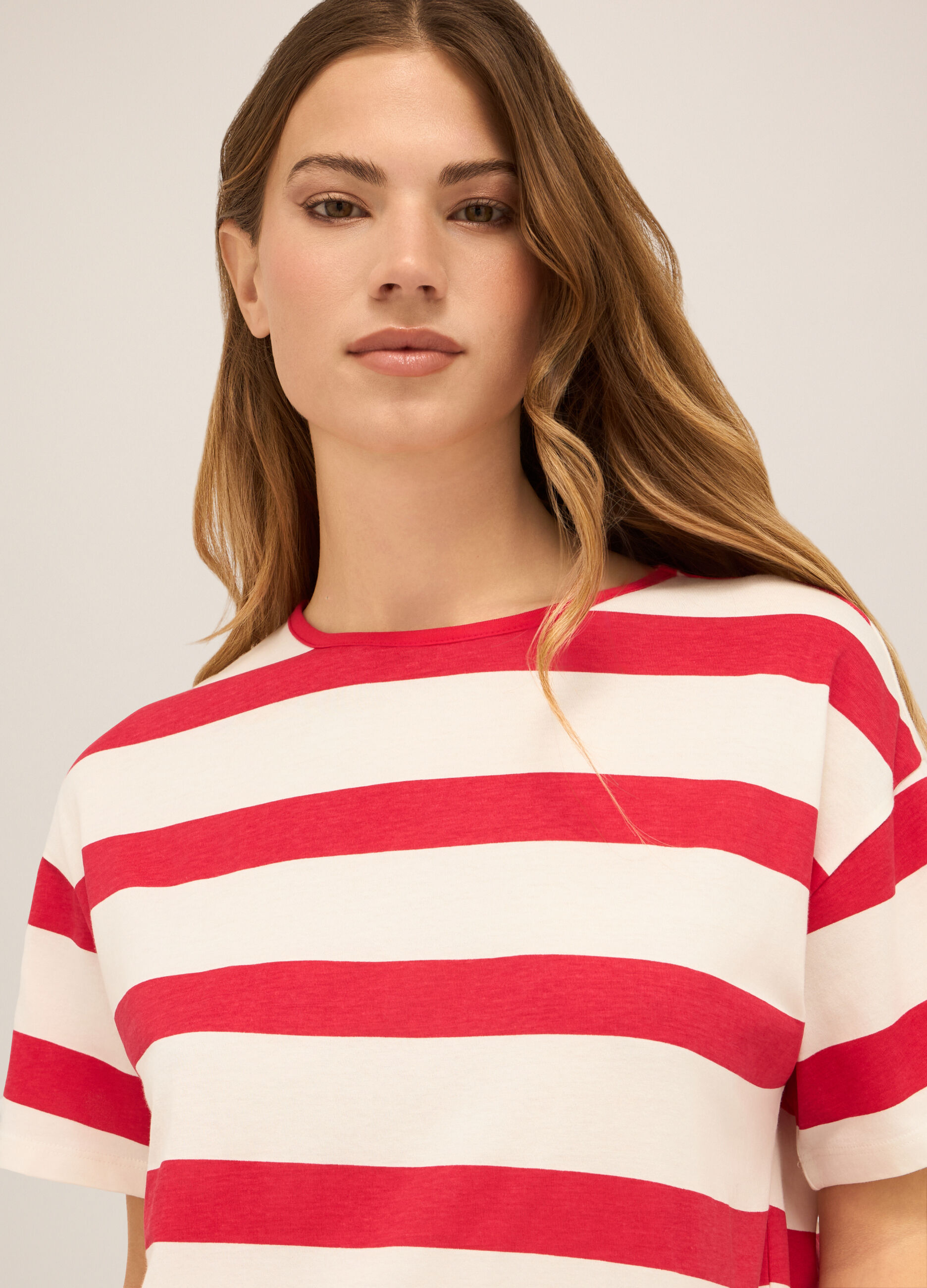 T-shirt in jersey di puro cotone donna_2