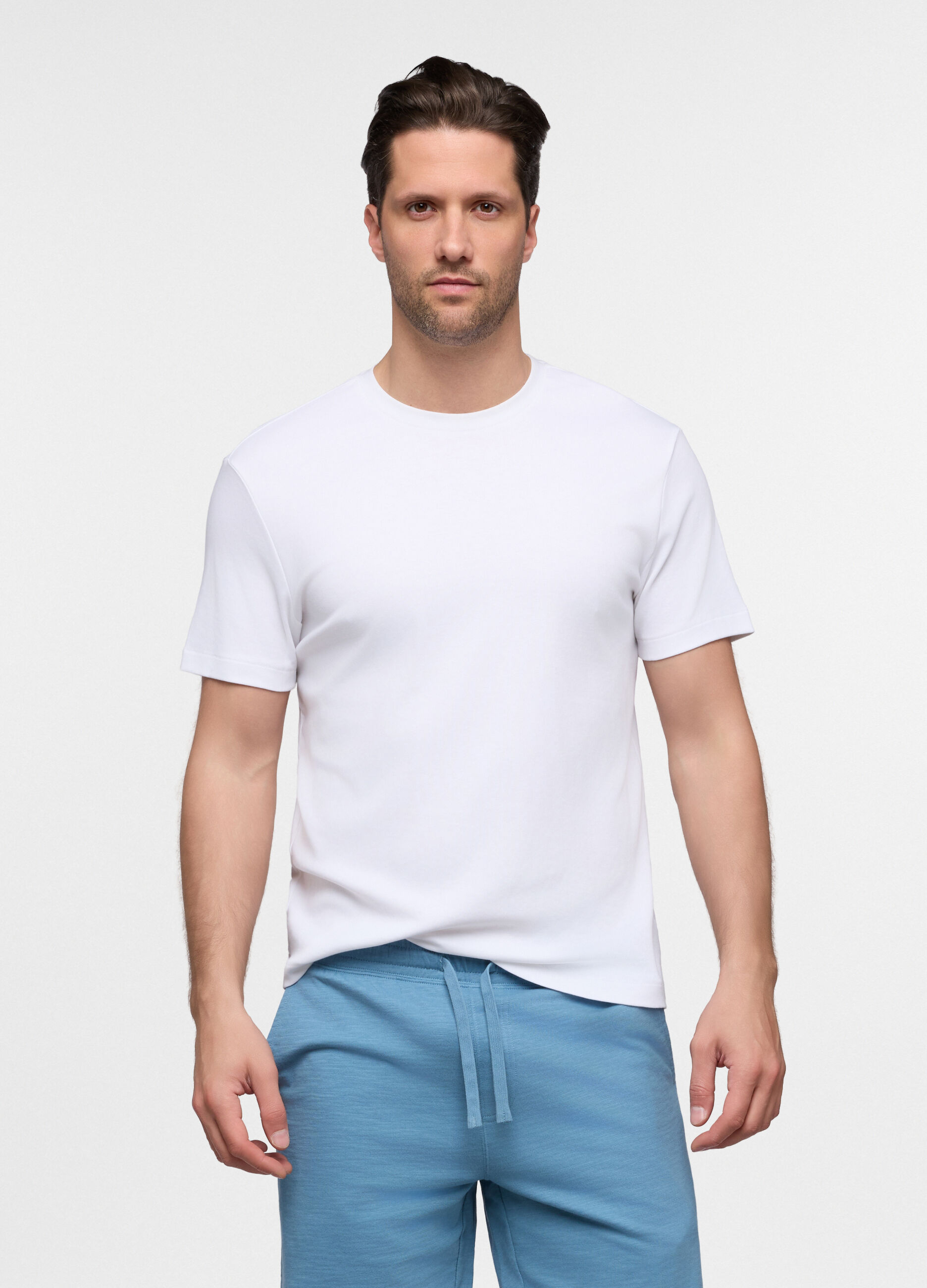 T-shirt regular fit in interlock di cotone_0
