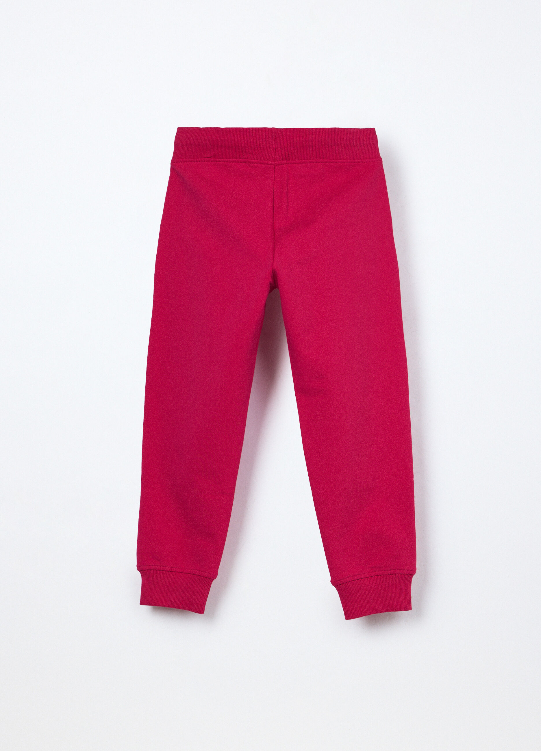 Jogger in french terry di cotone stretch bambina_1