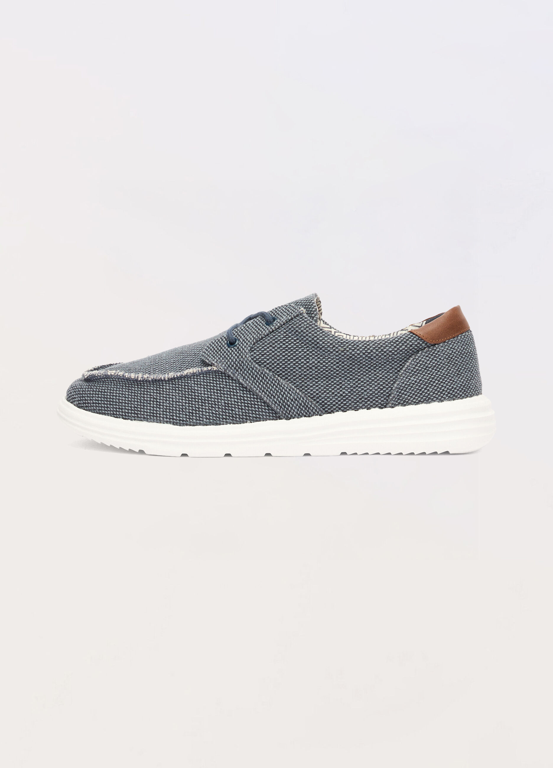 Boat shoes in tela di cotone uomo_0