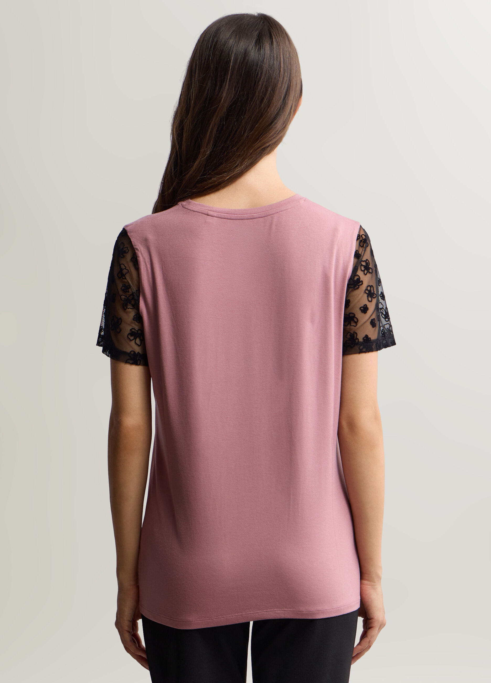 T-shirt girocollo stretch donna_1