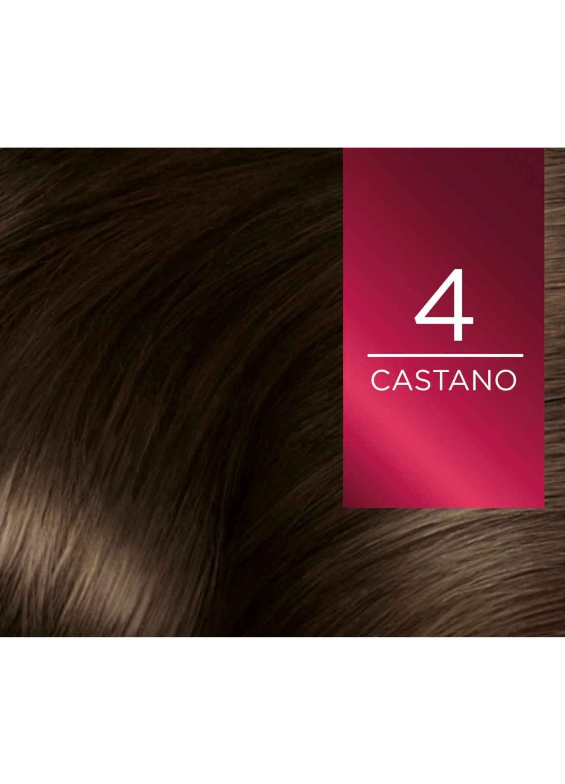 L'Oréal Paris Tinta Capelli Excellence, Copre i capelli bianchi, colore ricco, luminoso e a lunga durata, 4 Castano.