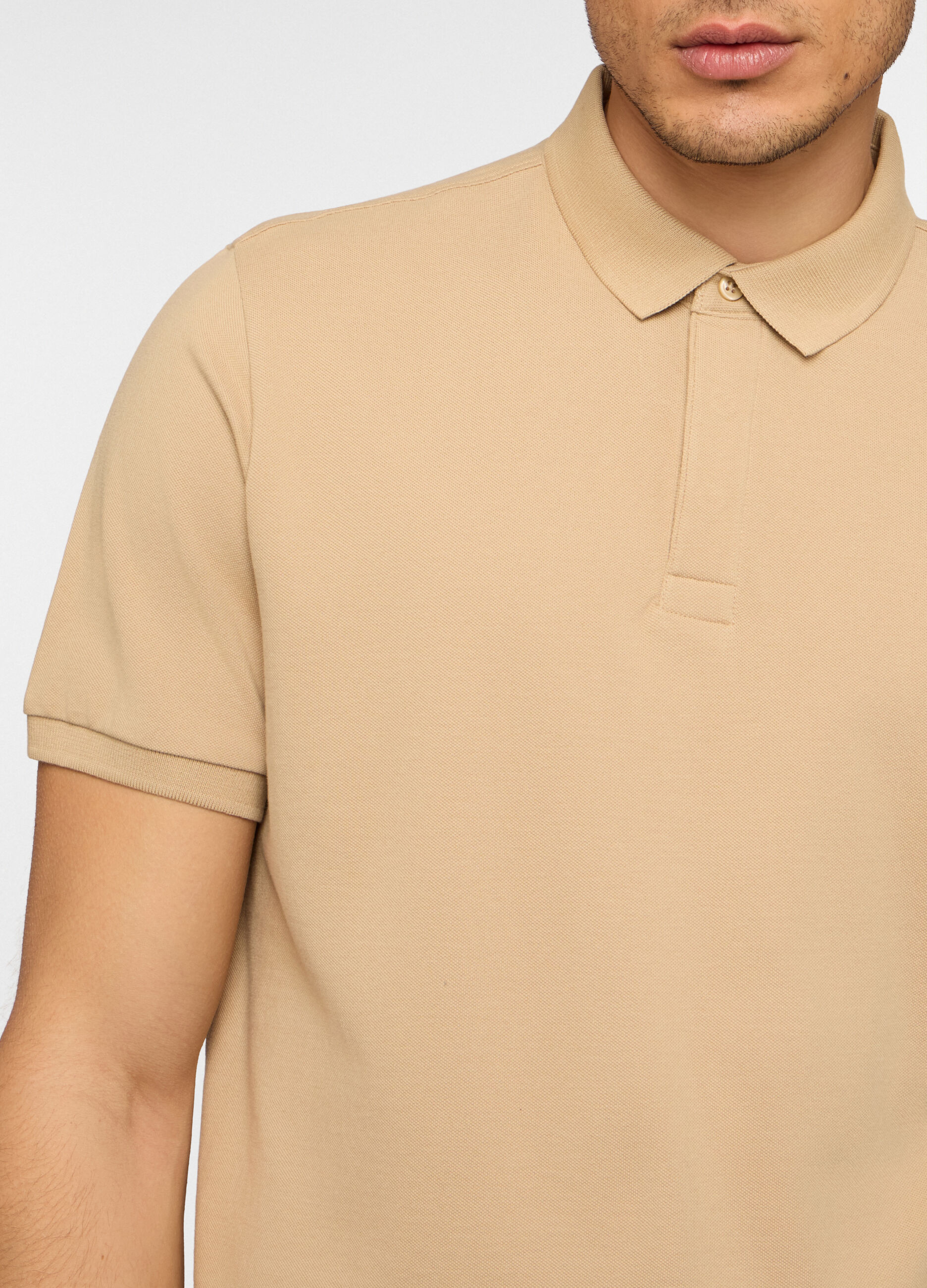 Polo a maniche corte con bottone uomo_2