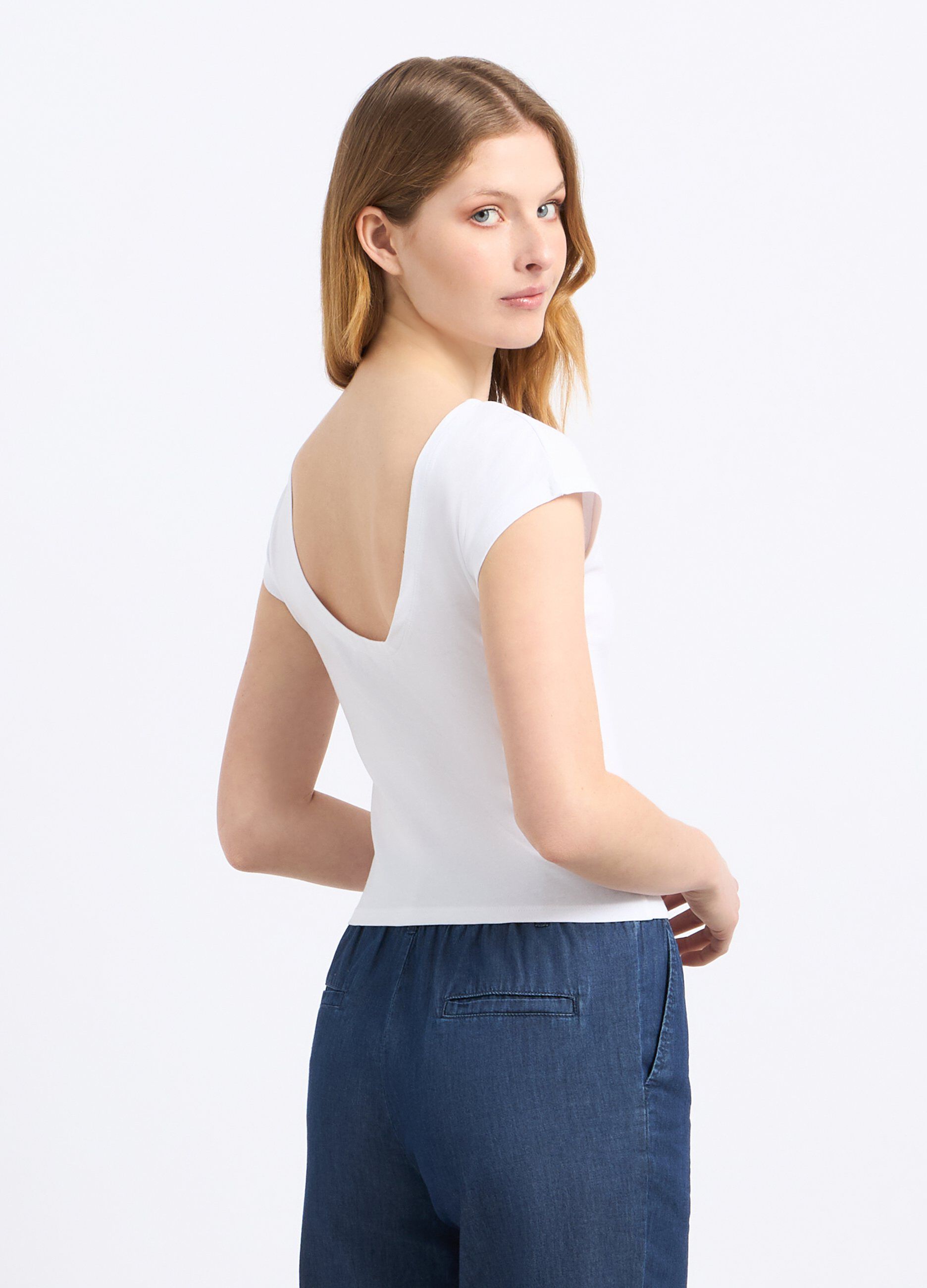 Top in cotone stretch donna_1