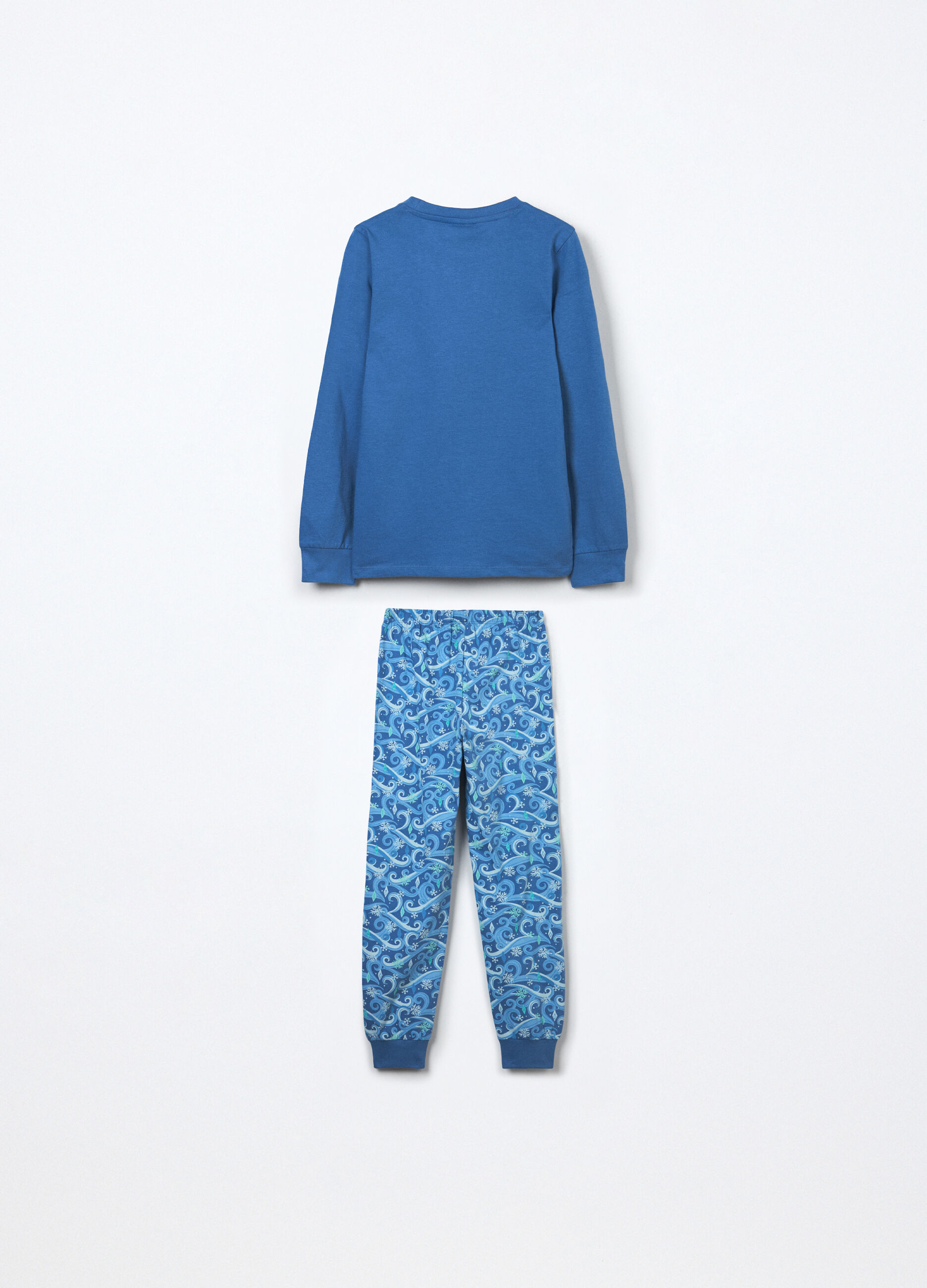 Set pigiama lungo in jersey di puro cotone bambina_1
