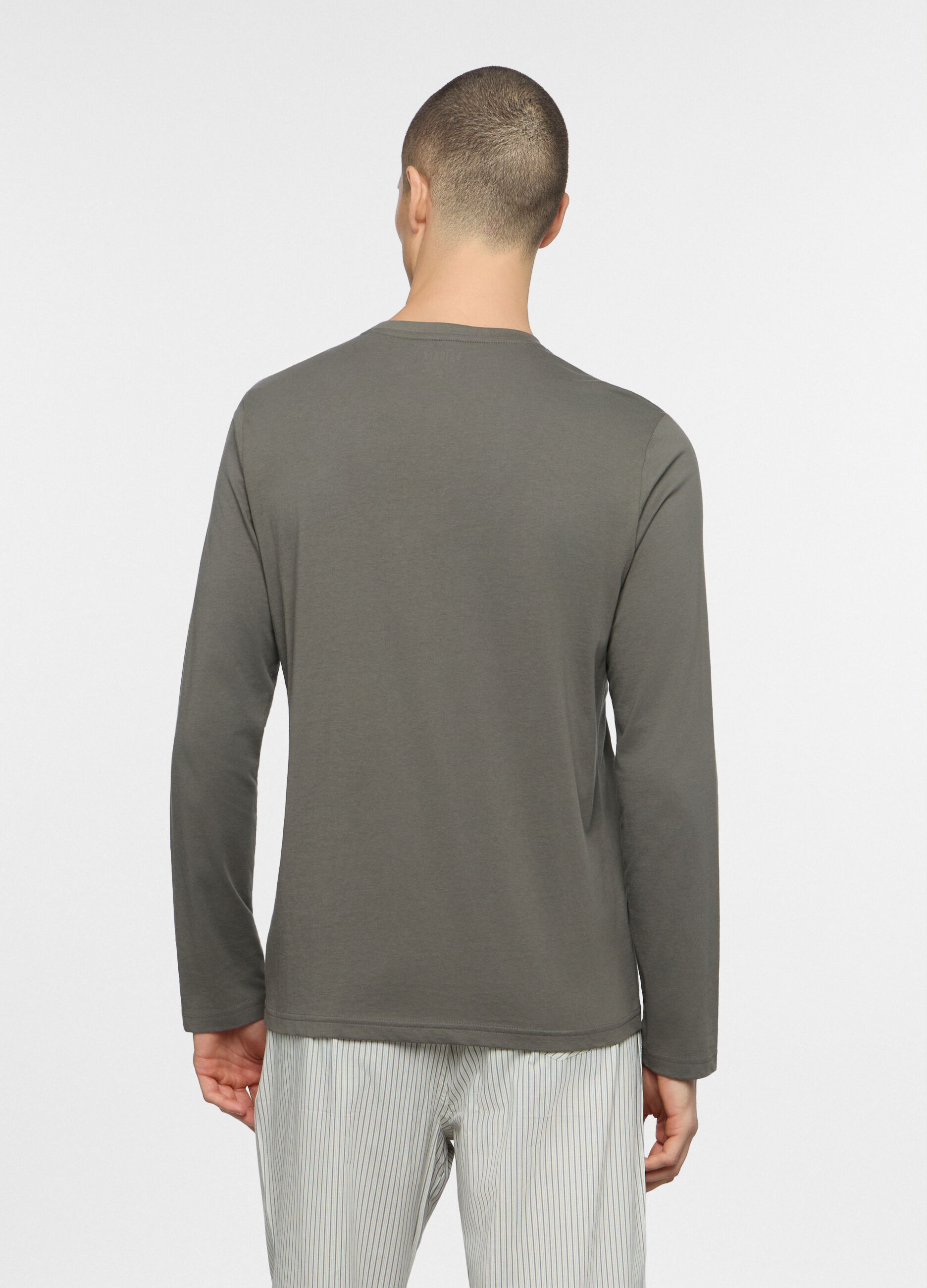 Maglia del pigiama a serafino in jersey uomo_1