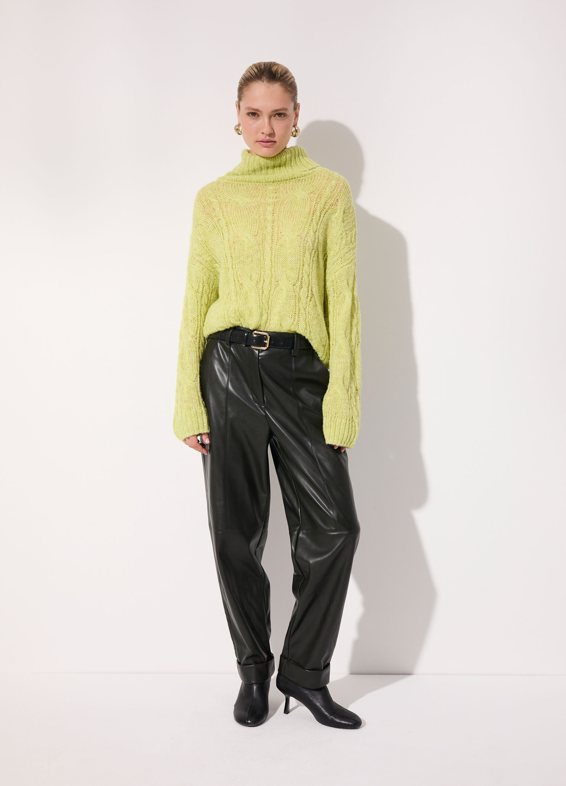 Dolcevita in misto lana e filo lurex donna_0