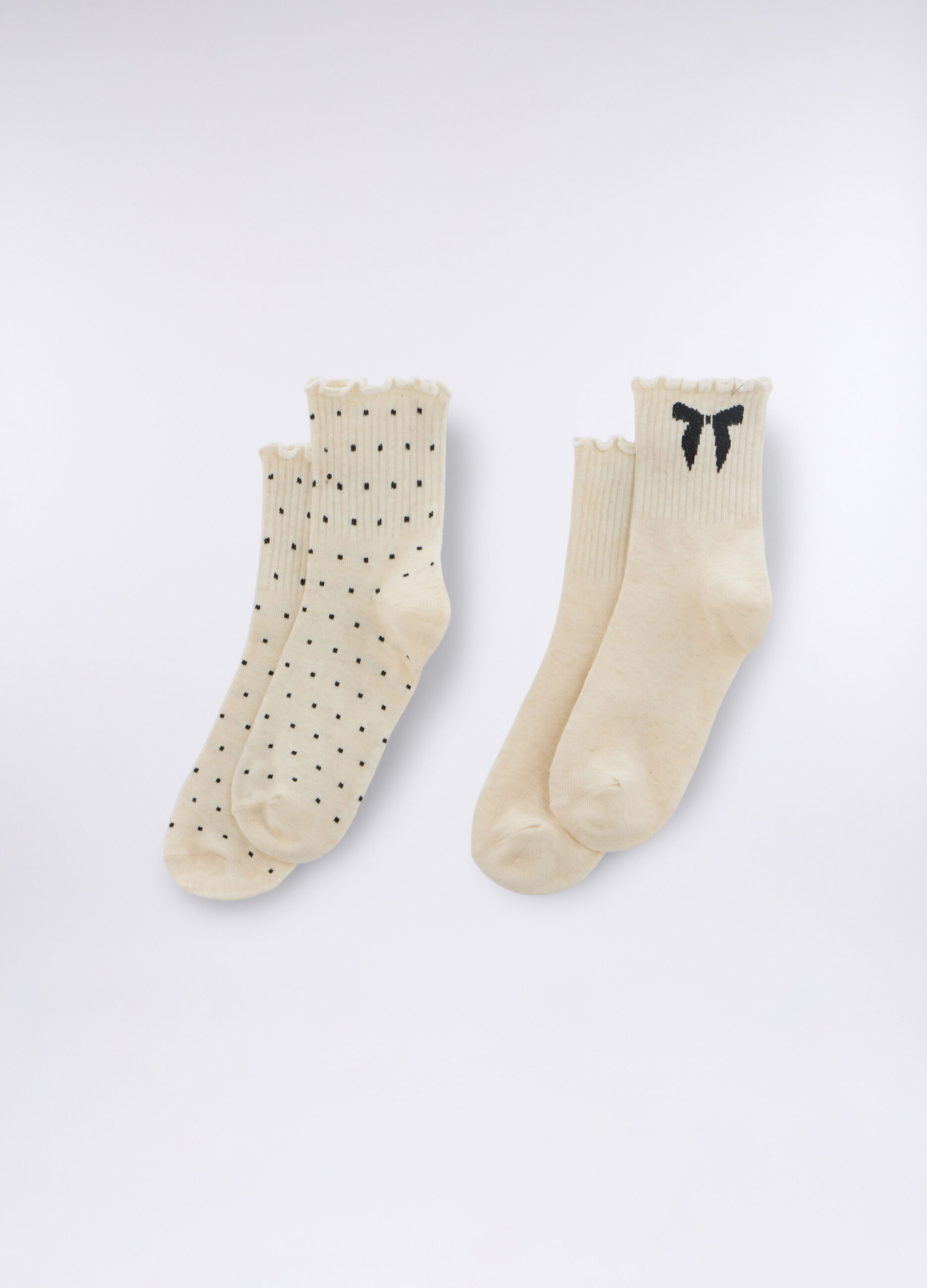 Pack 2 calze midi in cotone stretch donna_0