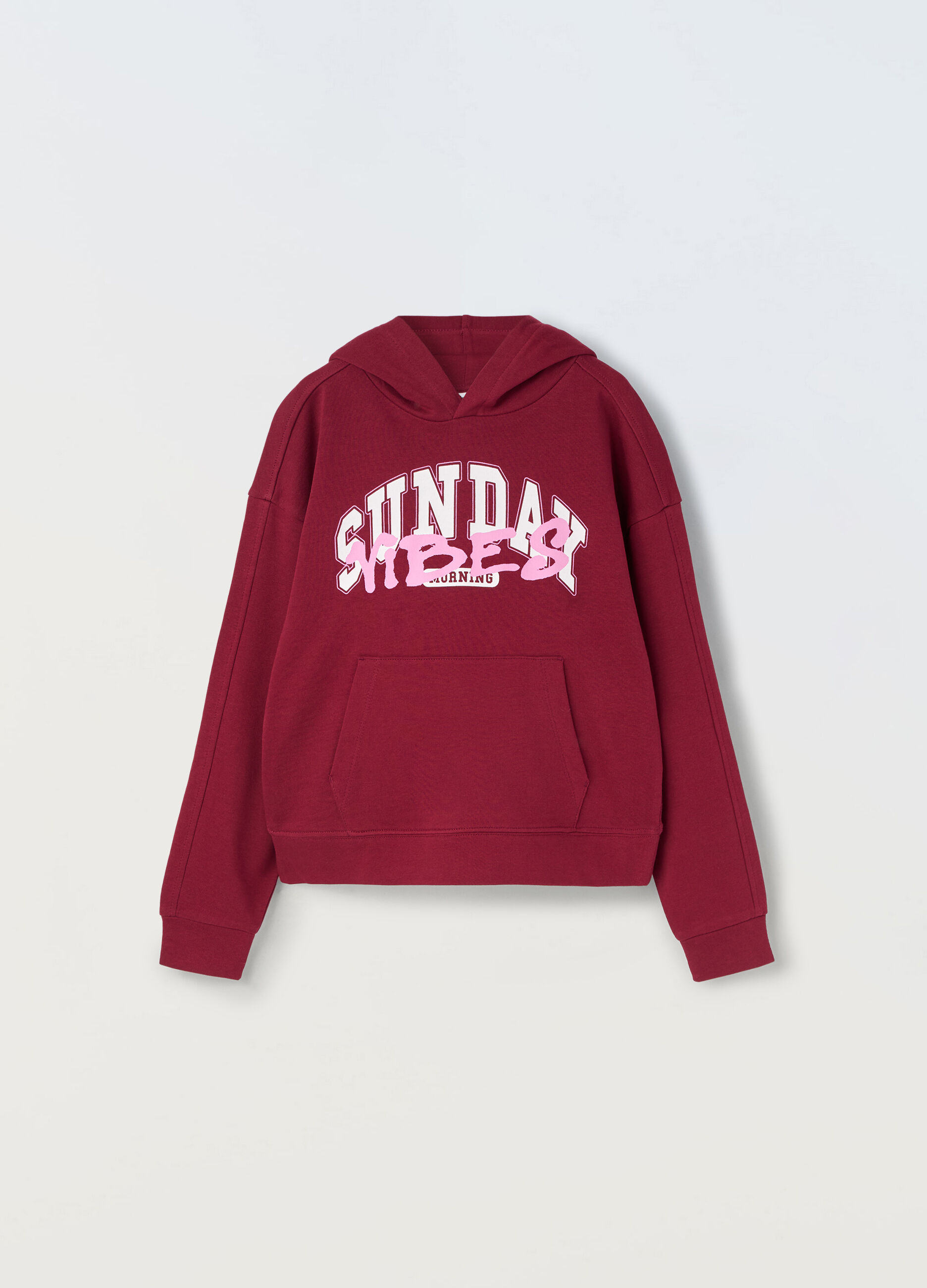 Felpa con cappuccio in puro cotone ragazza_0