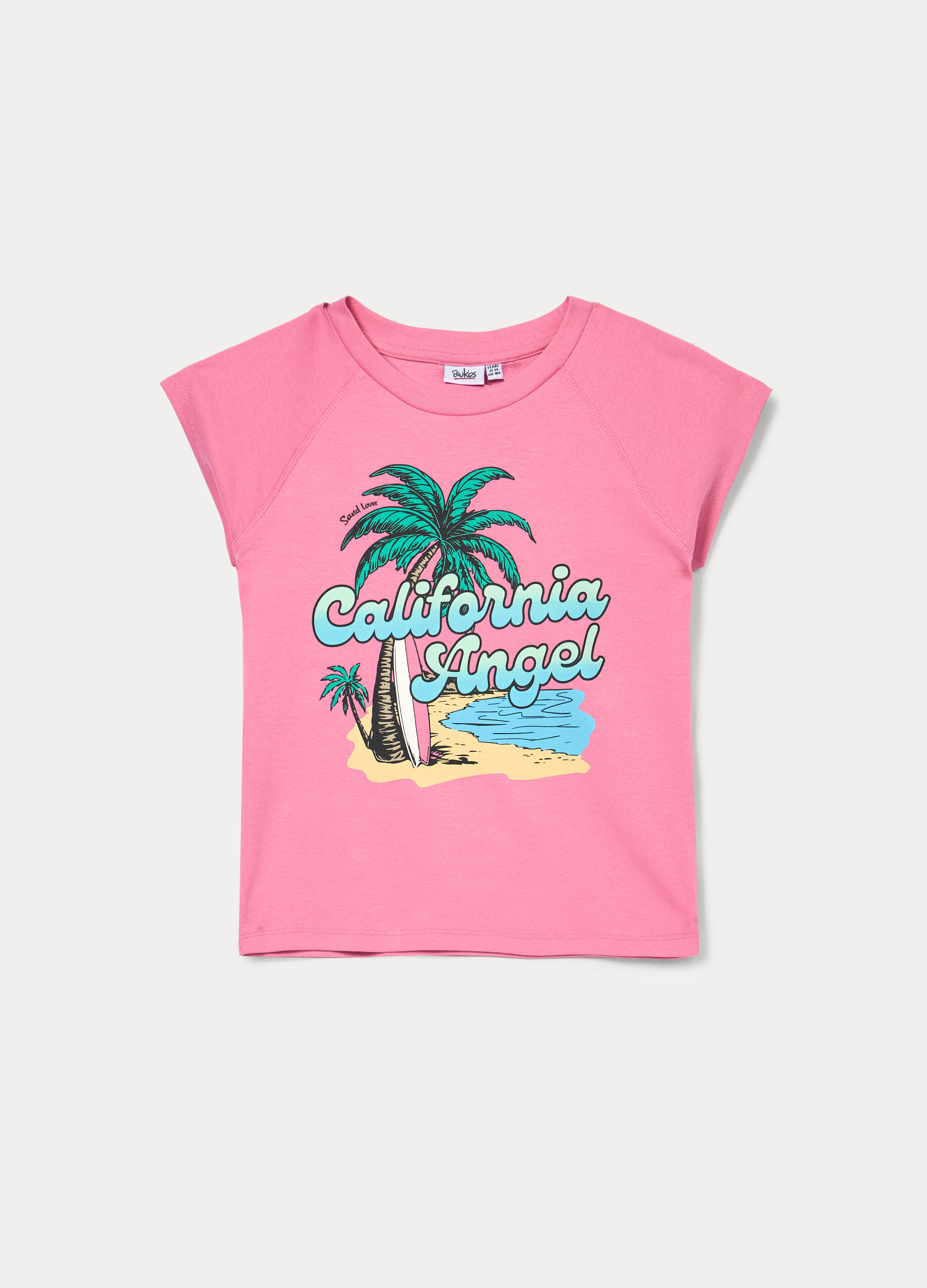 T-shirt fitted in costina stretch ragazza_0