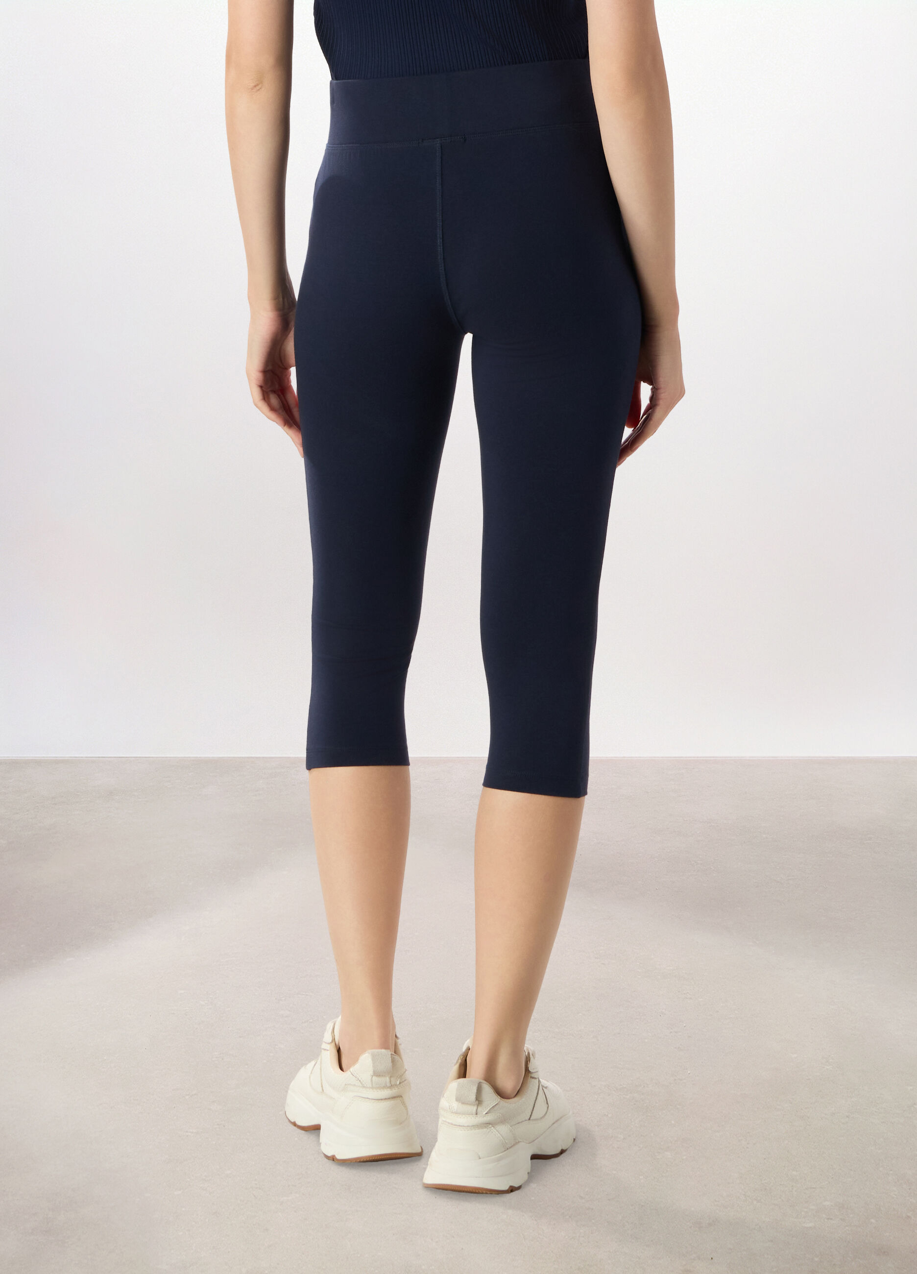 Leggings Capri in jersey di cotone stretch donna Holistic fitness_1
