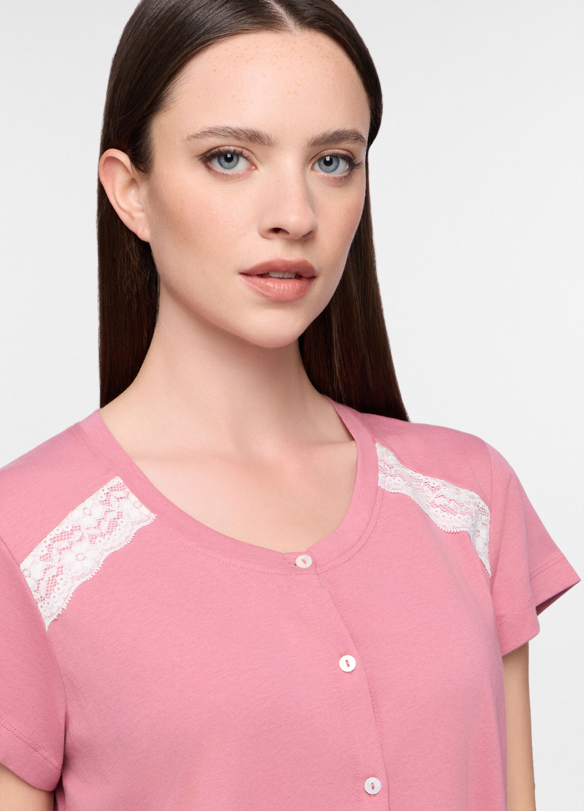 Camicia da notte in jersey di puro cotone donna_2