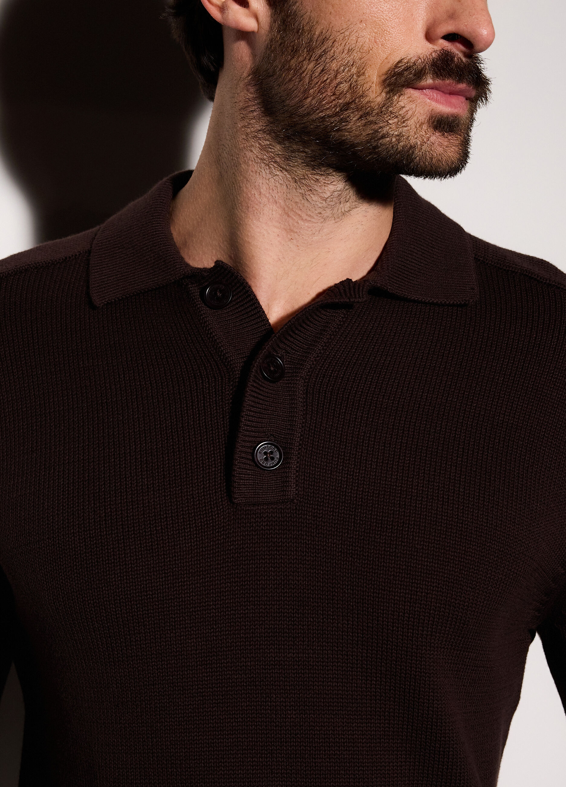Polo a maniche lunghe in cotone uomo_2