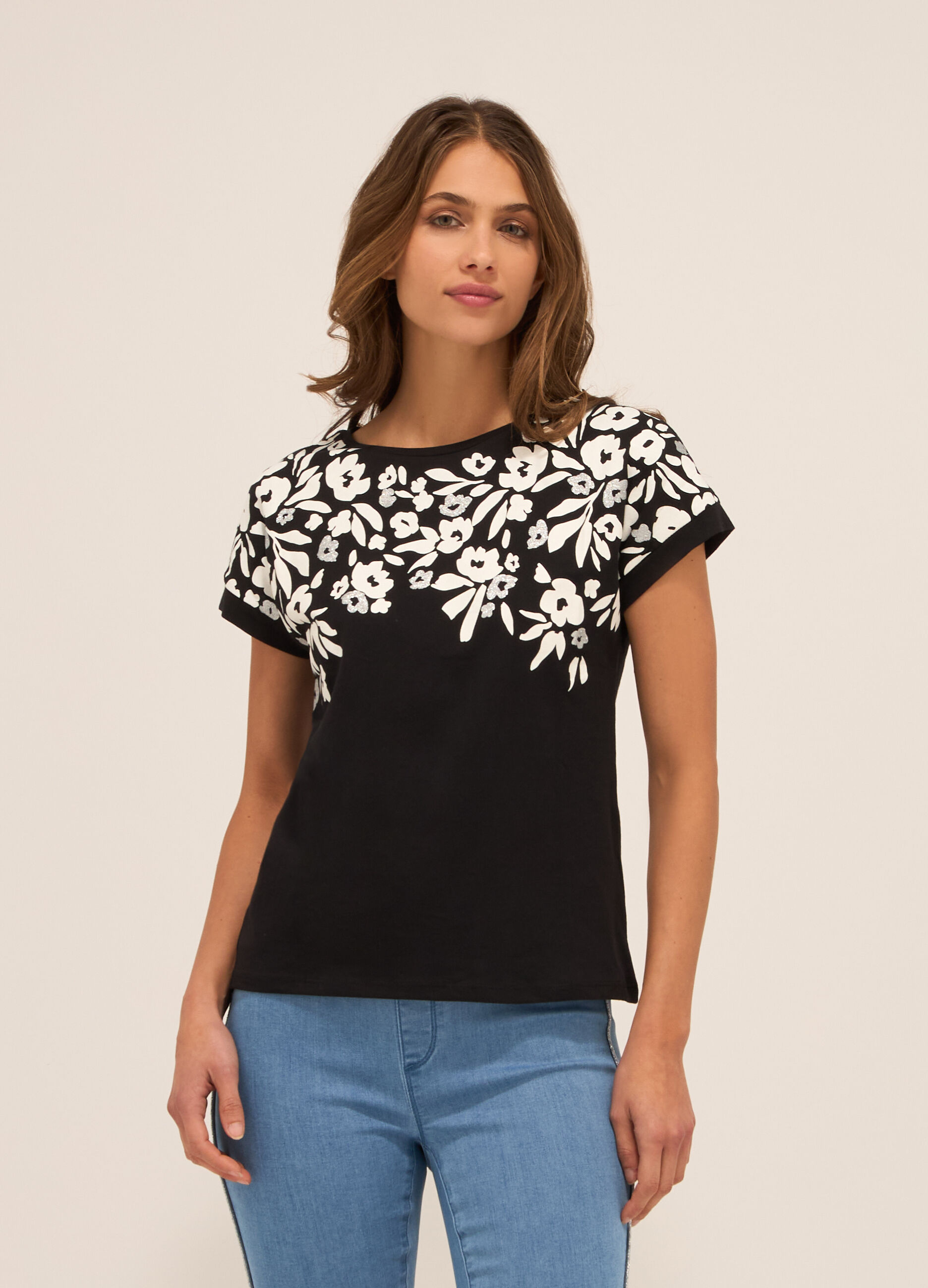 T-shirt in puro cotone donna_0