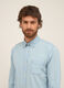 Camicia slim fit in denim di puro cotone uomo_2
