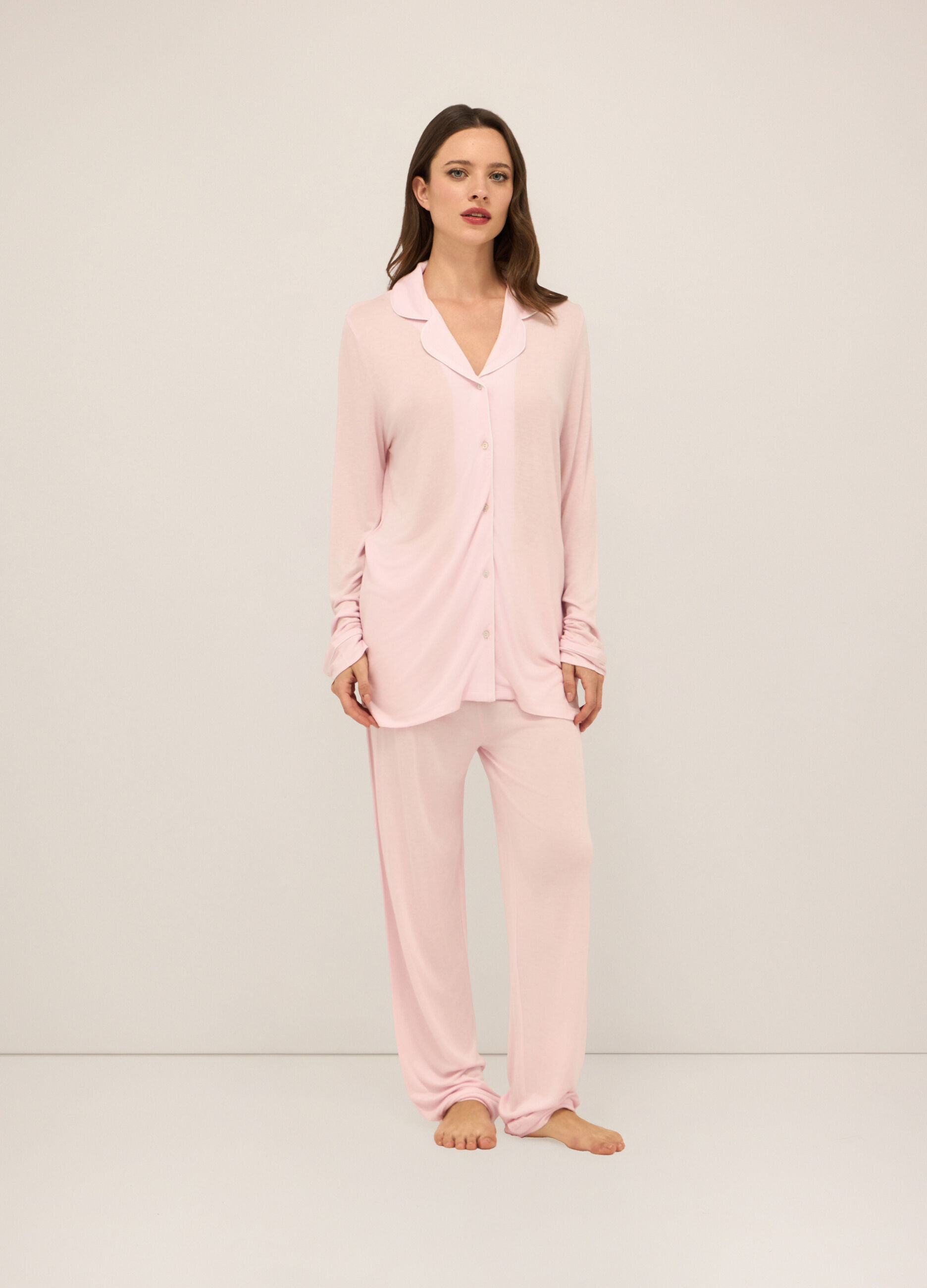Pantaloni in pura viscosa donna_0