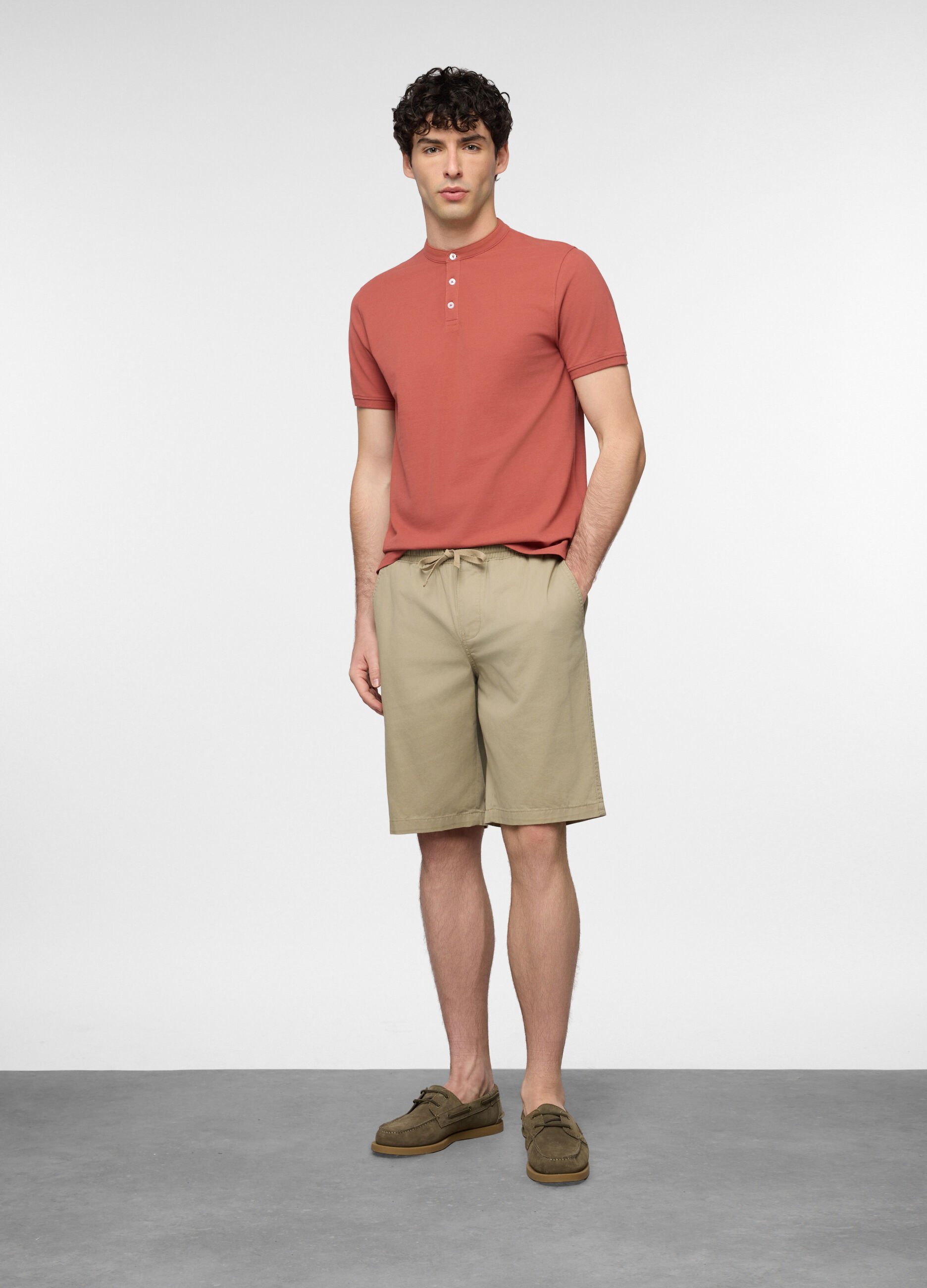 Bermuda chino in twill di cotone uomo_0