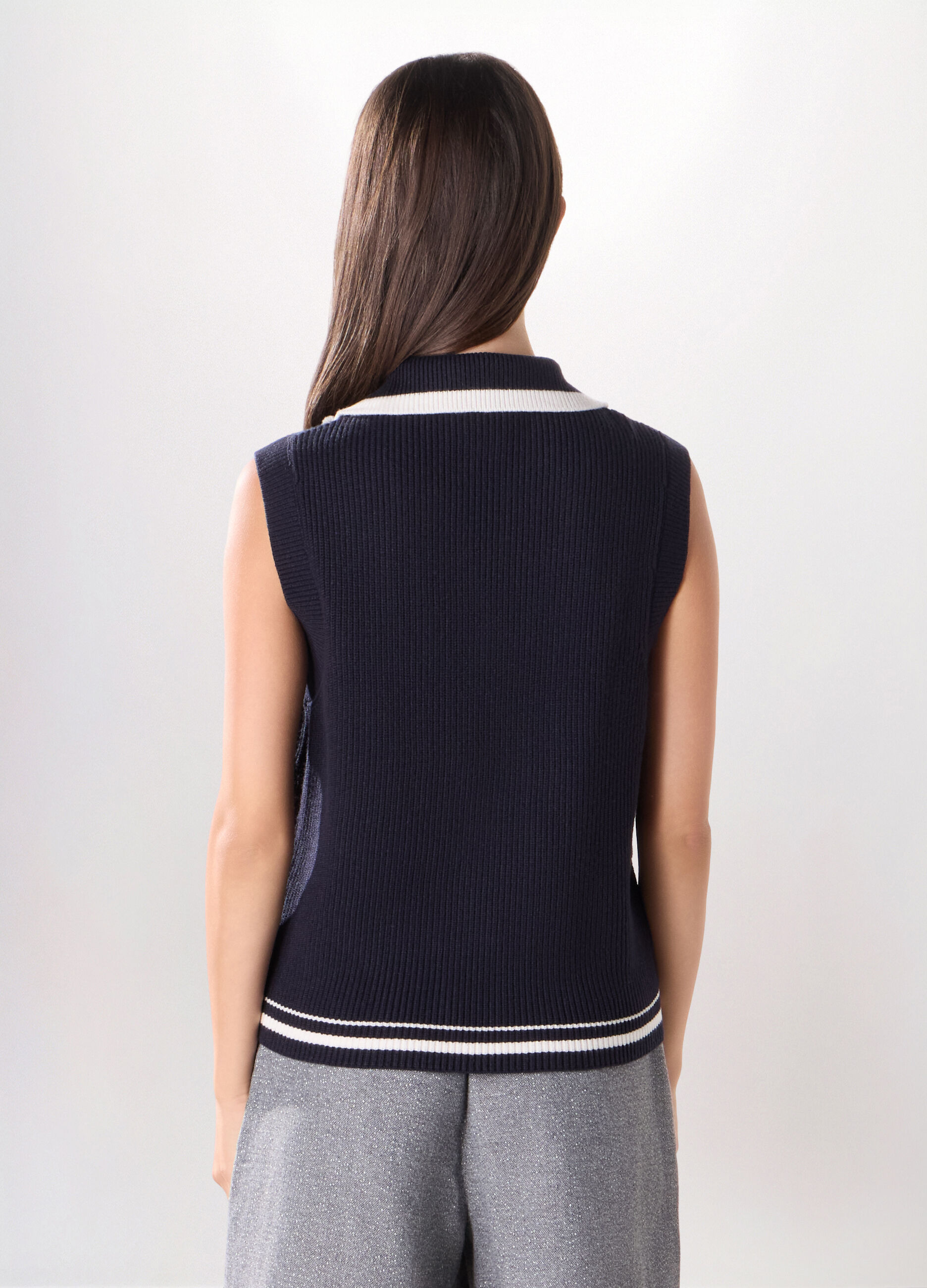 Gilet tricot misto viscosa donna_1