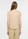 Blusa fit regular con scollo a V in puro cotone voile donna_1