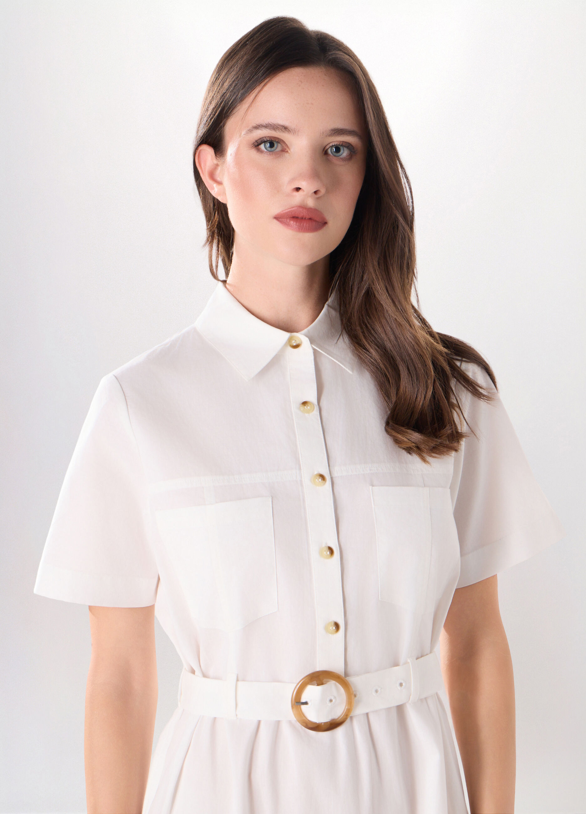 Abito lungo misto cotone donna_2