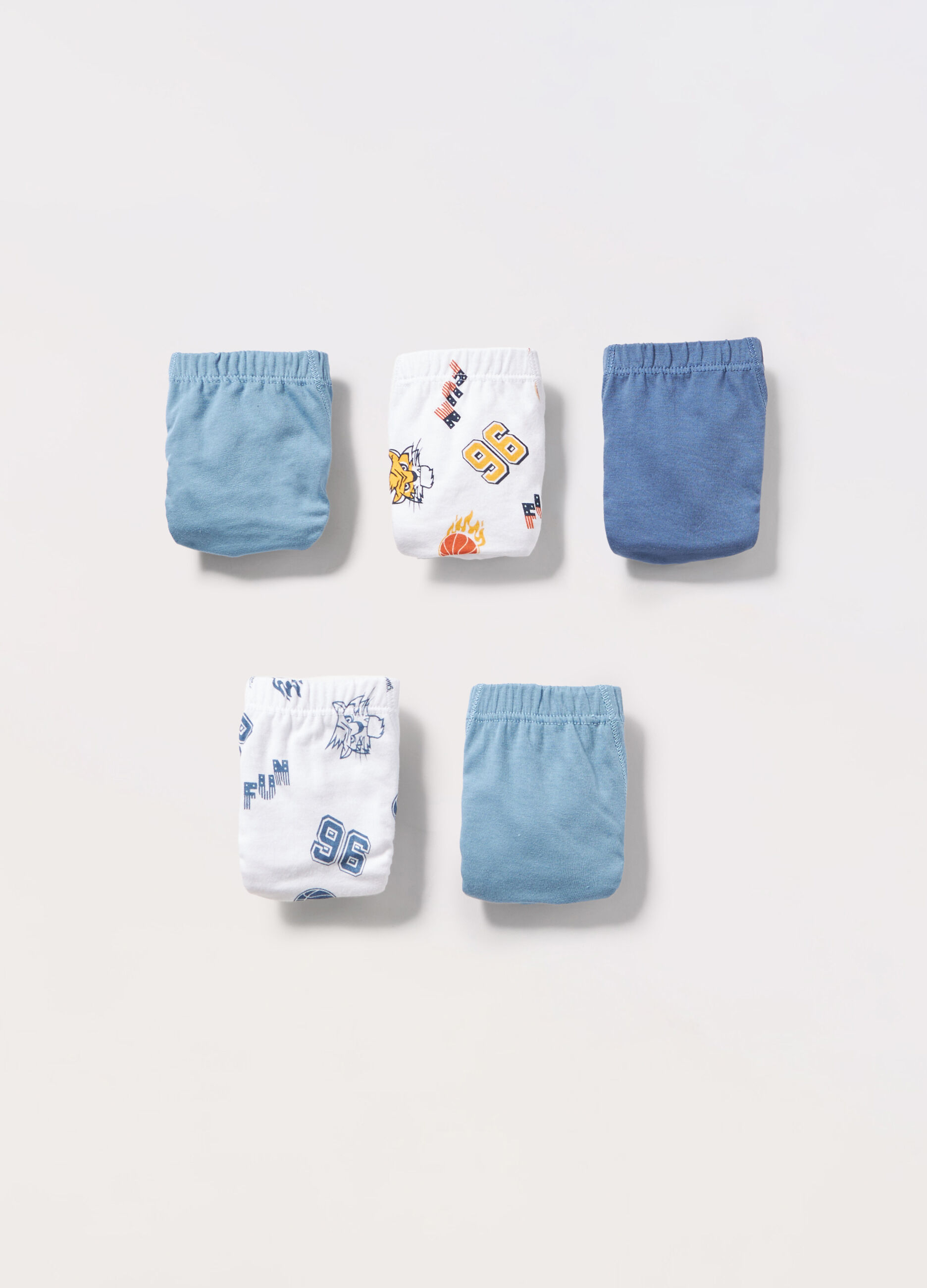Pack 5 slip in jersey di puro cotone bambino_0