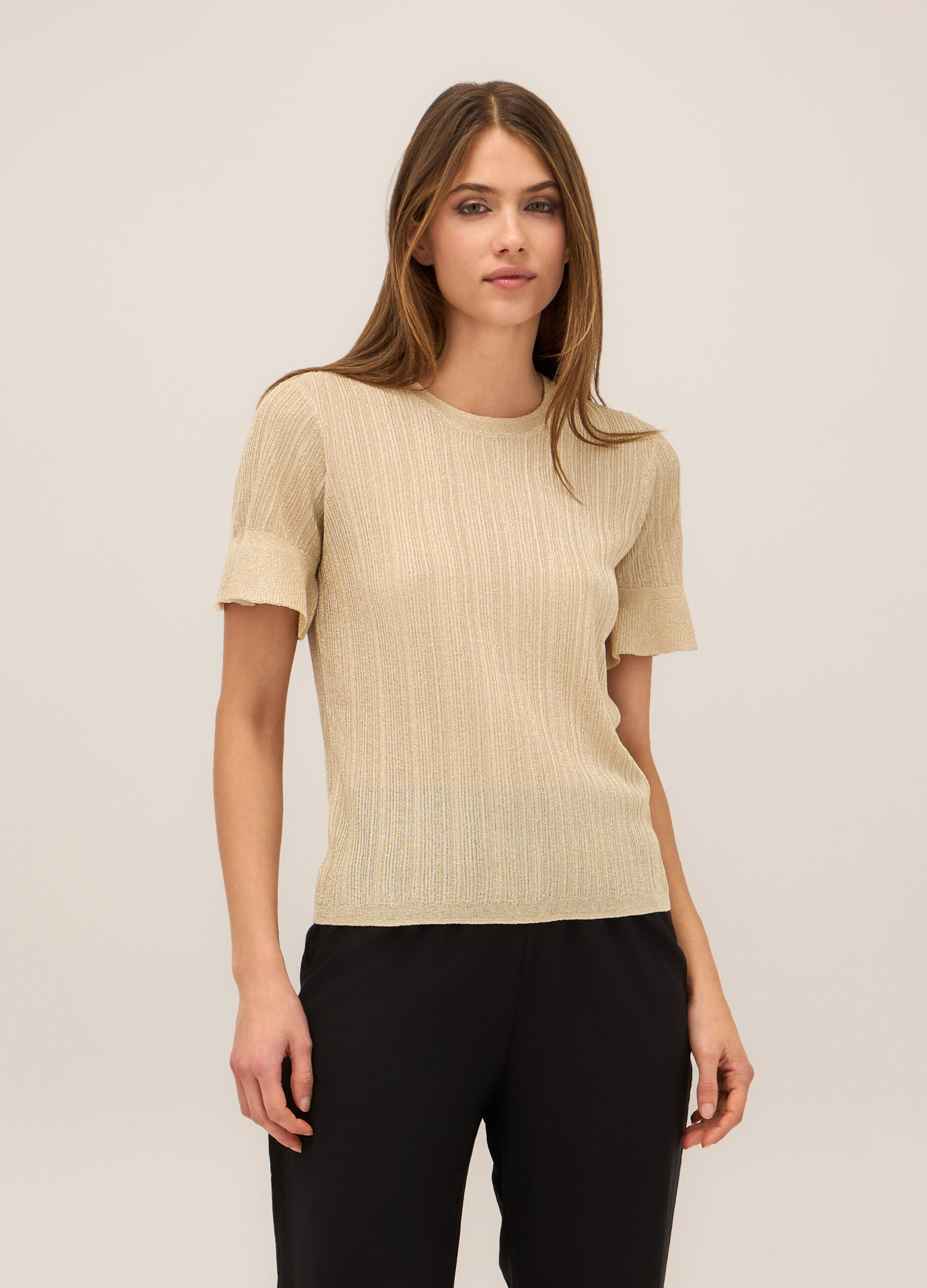 T-shirt in costina donna_0