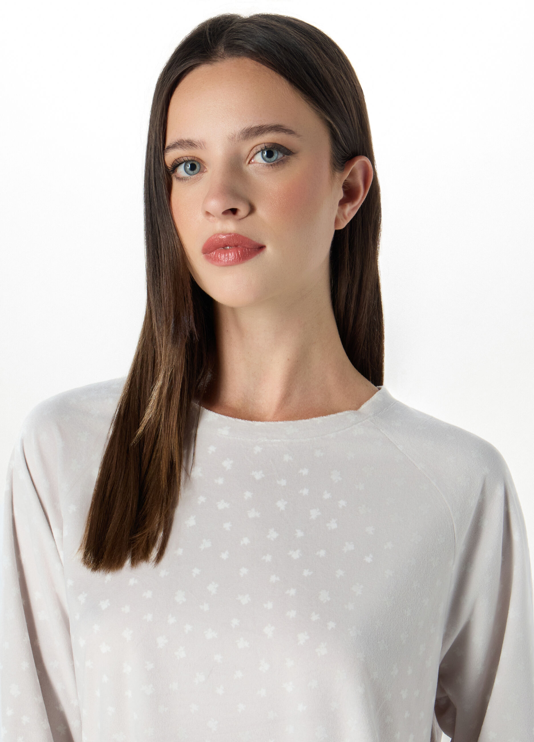 Set pigiama lungo velour donna_2