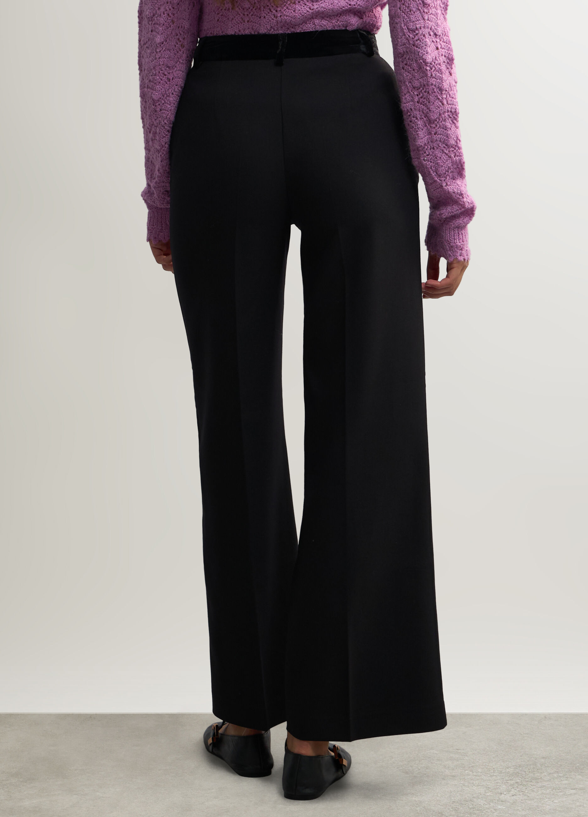 Pantaloni Wide Leg in poli viscosa donna_2