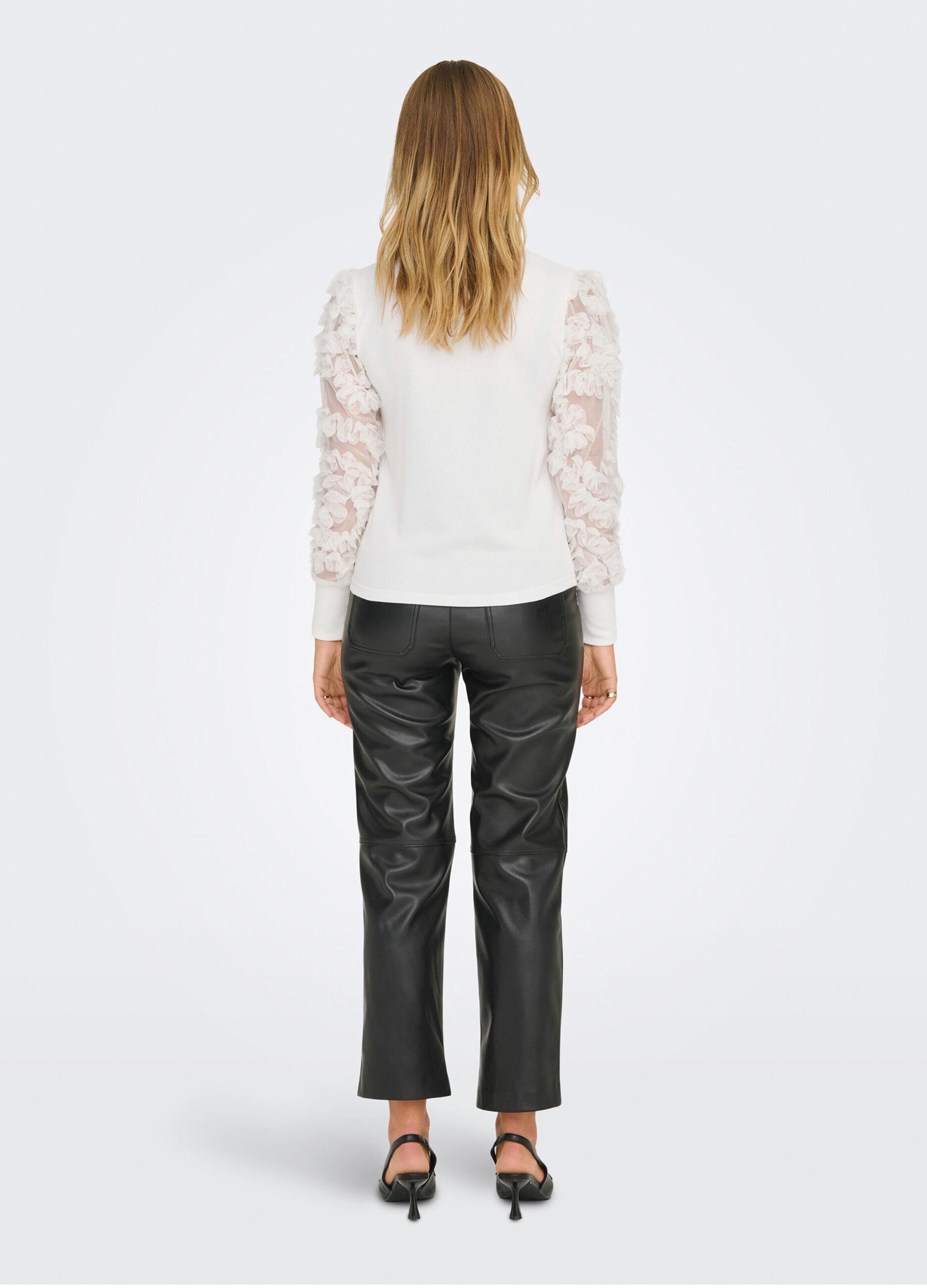 Felpa con inserti in tulle donna_1