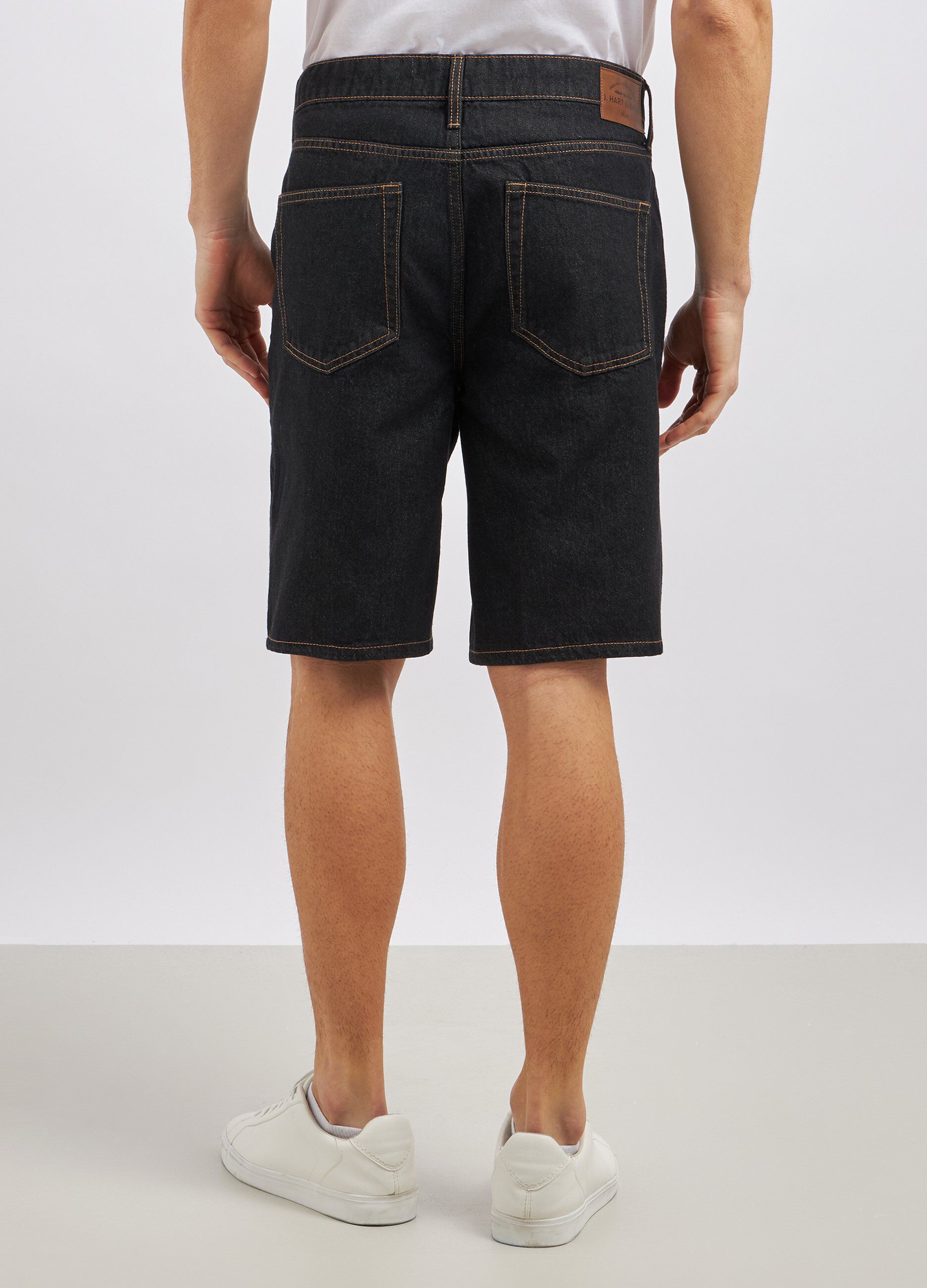 Shorts in denim di puro cotone uomo_1