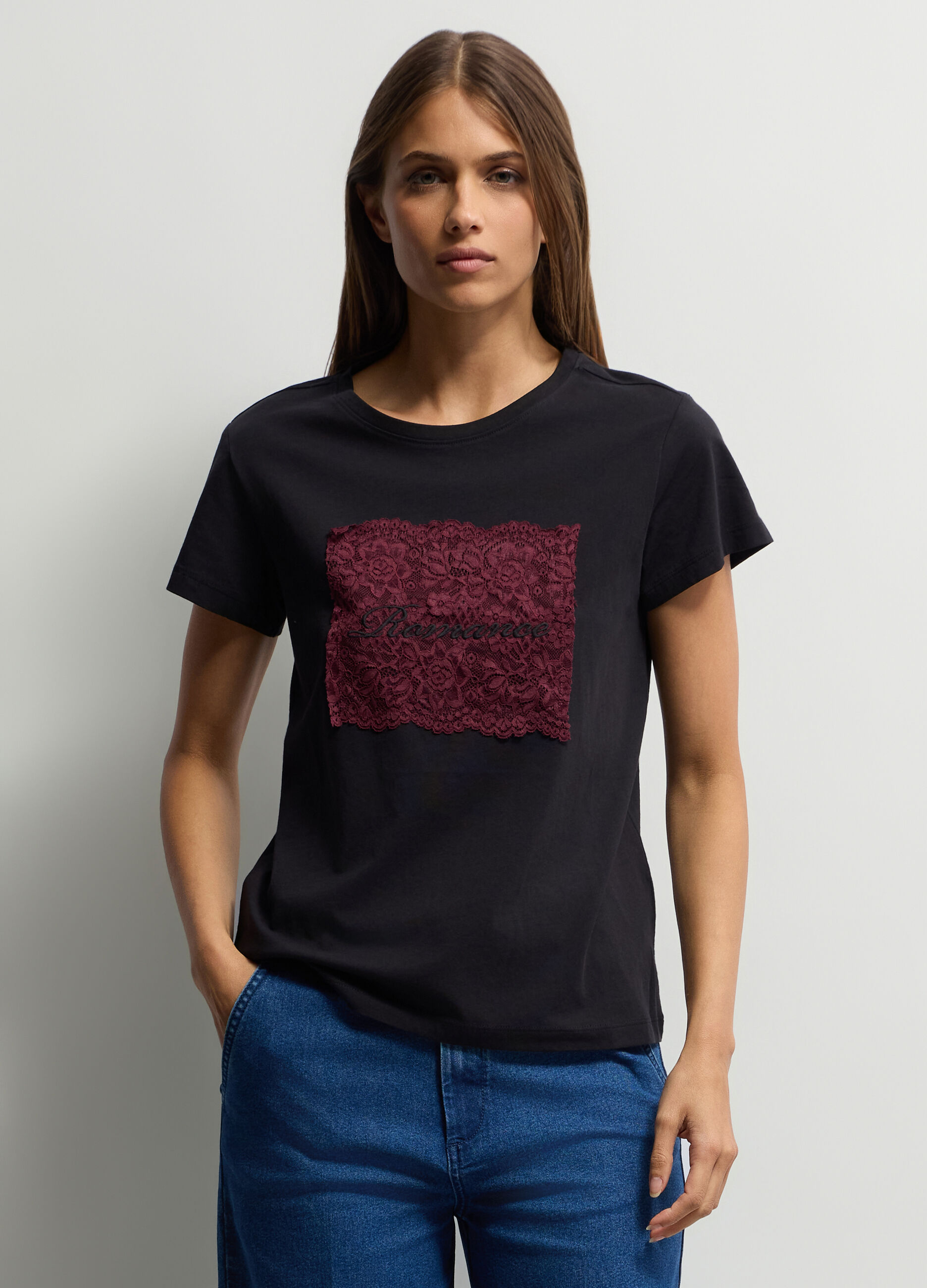 T-shirt girocollo donna_0
