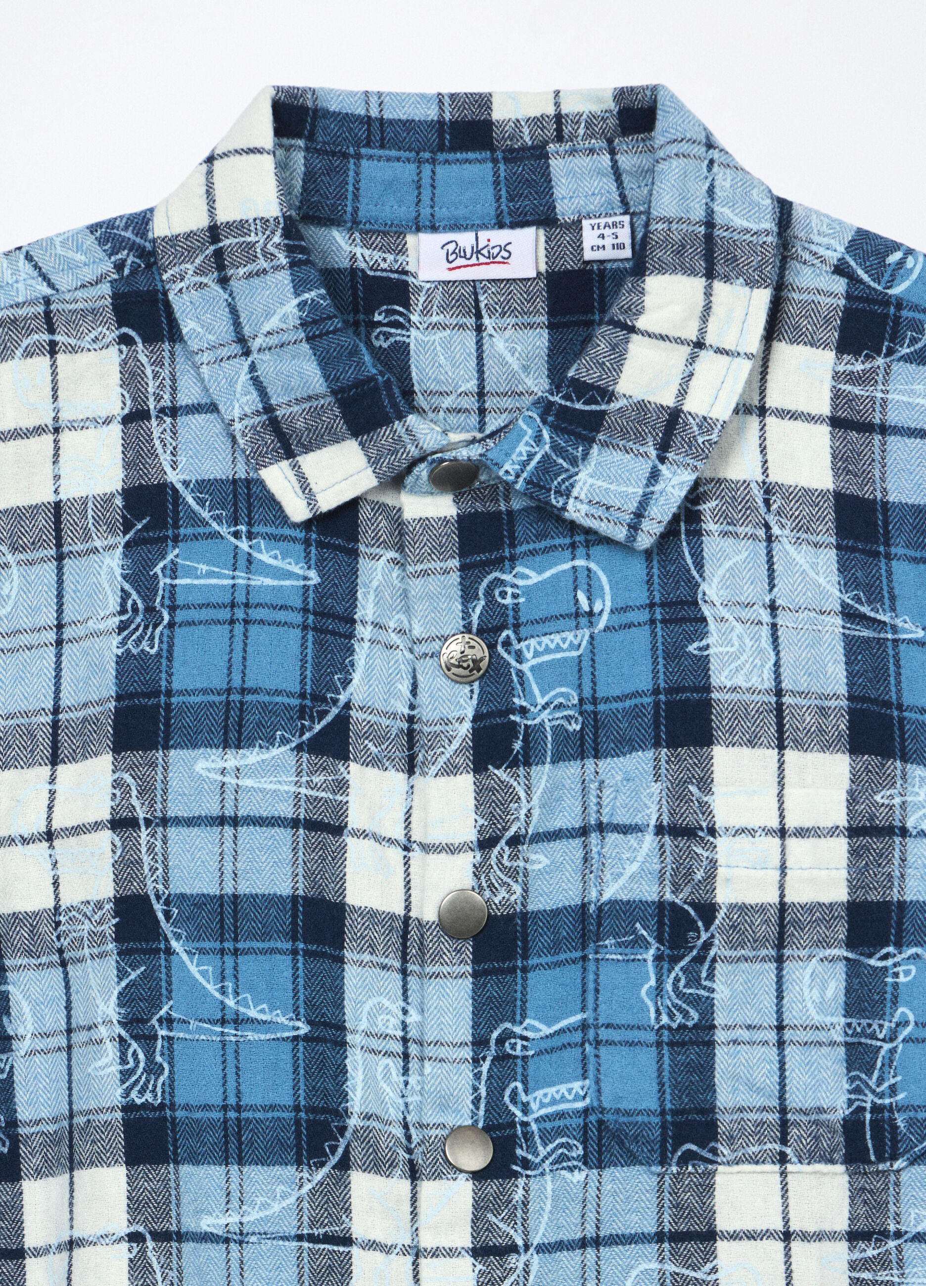 Camicia in flanella di puro cotone bambino_2