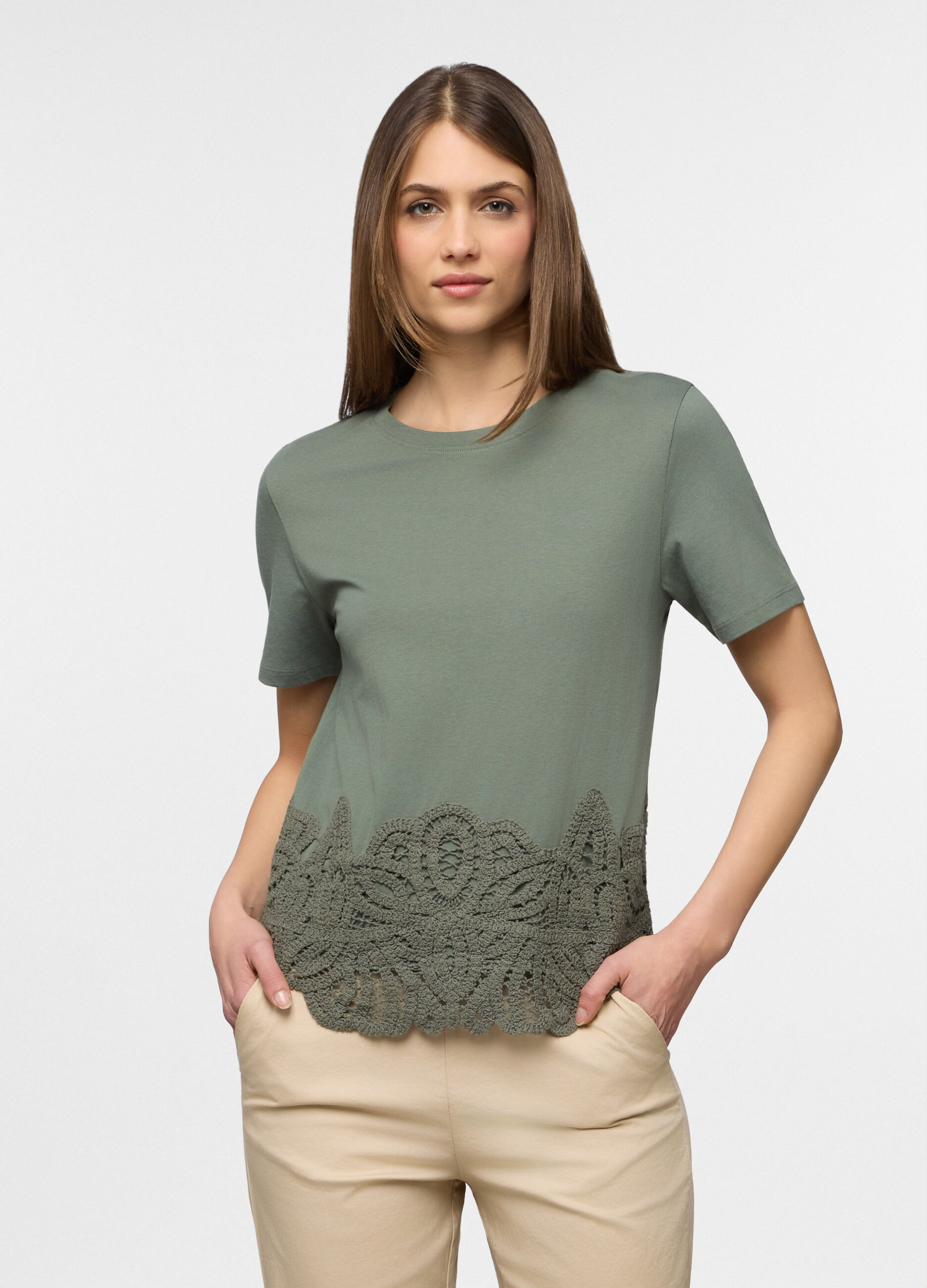 T-shirt girocollo donna_0