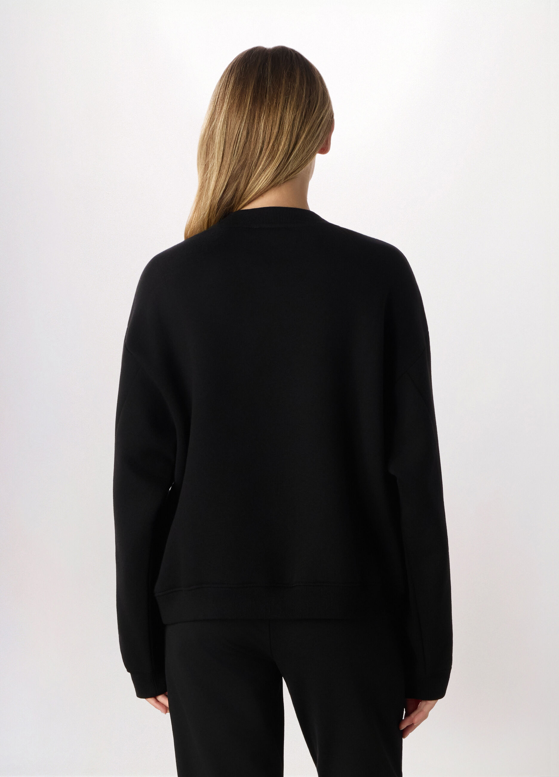 Felpa con strass donna_1