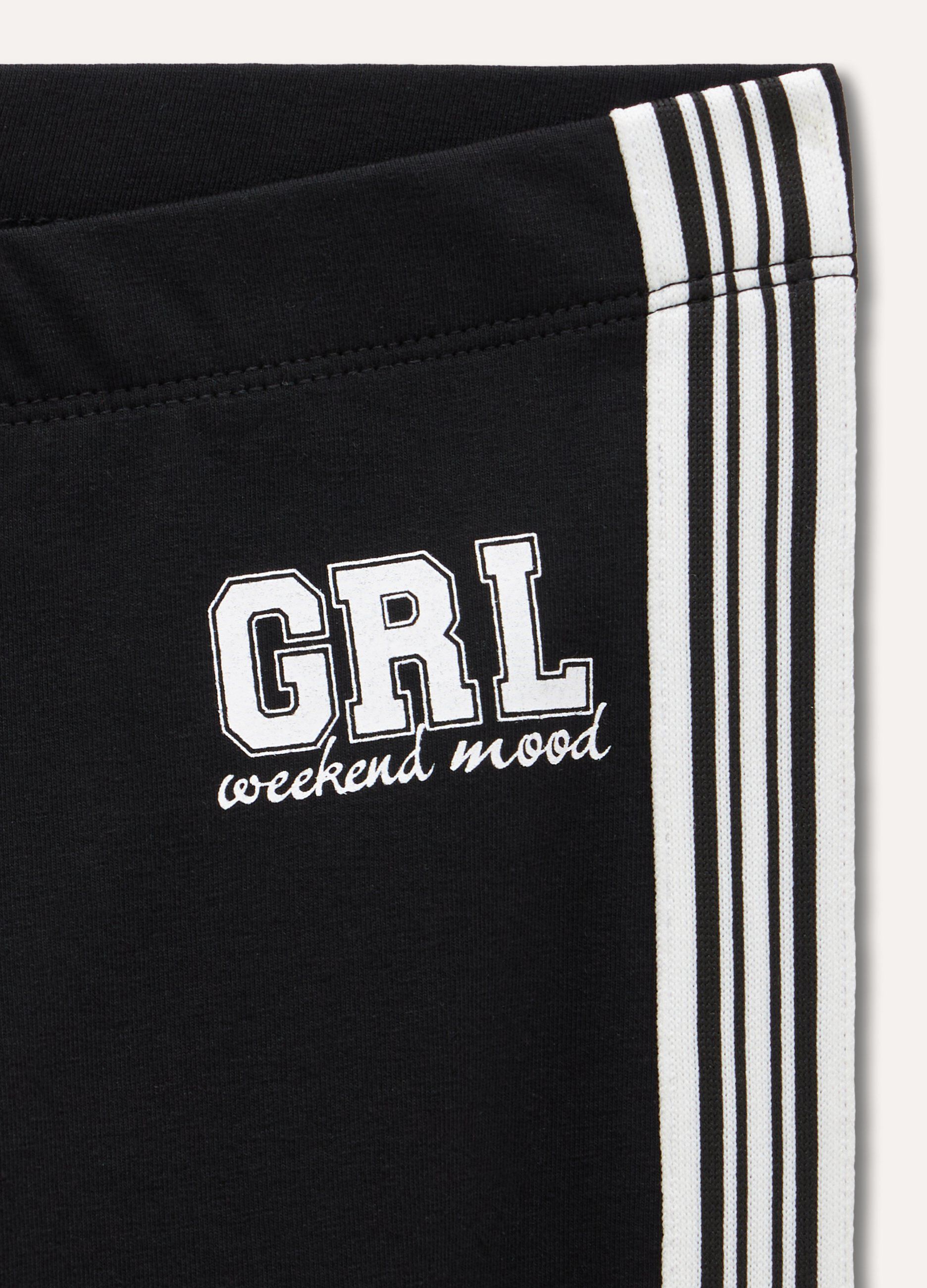 Leggings in cotone stretch ragazza_0