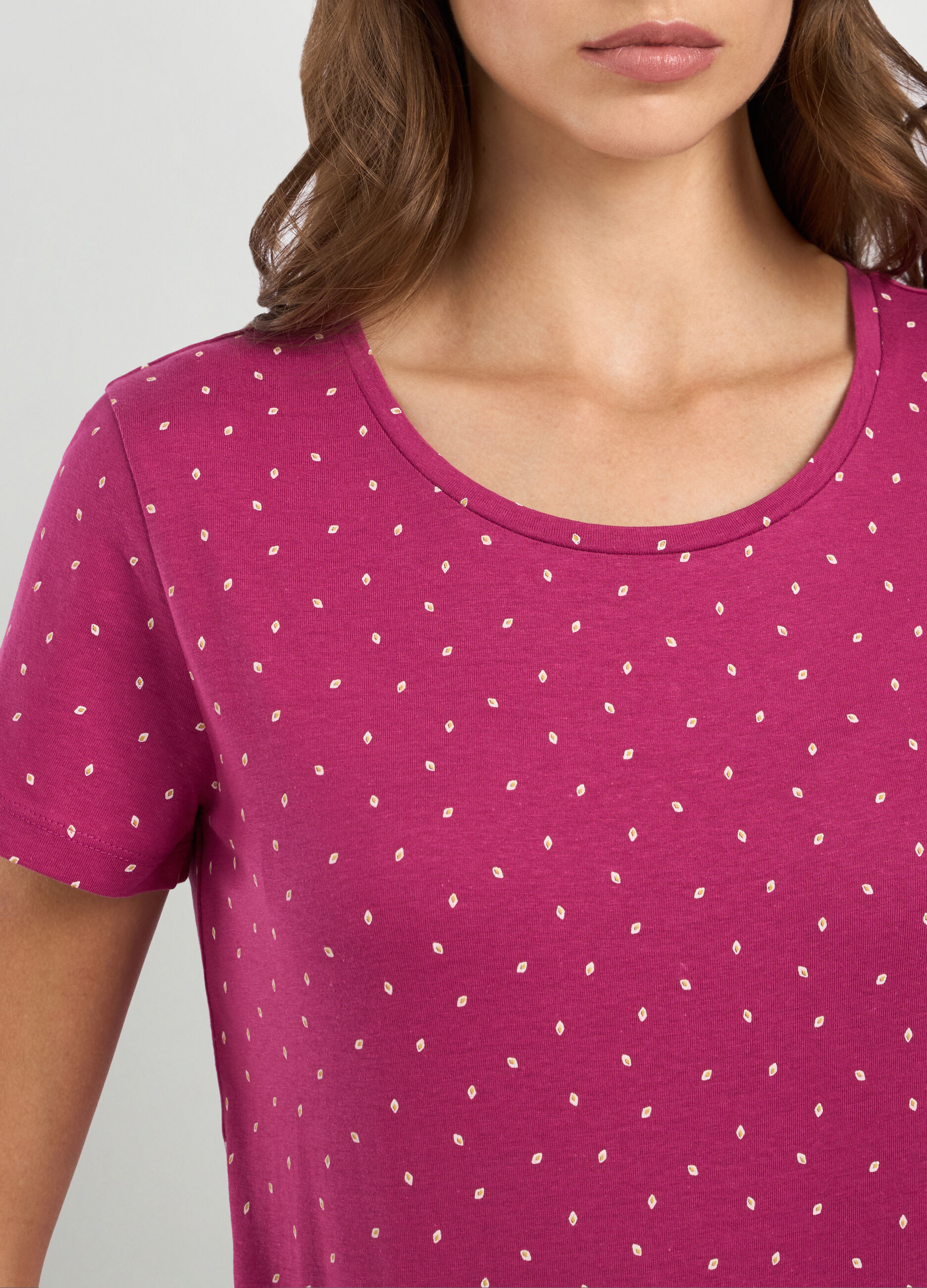 T-shirt in jersey di puro cotone donna_2