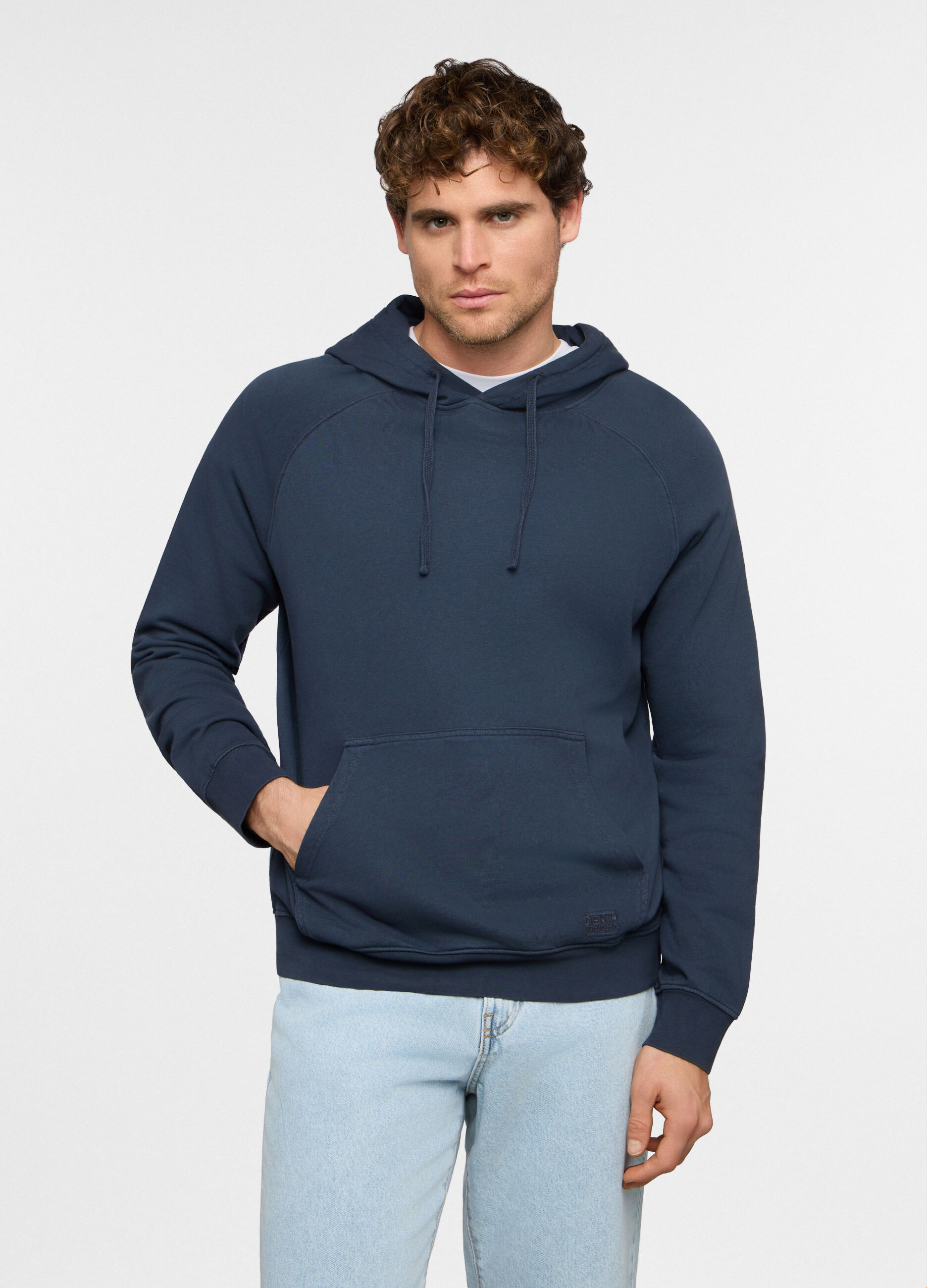 Felpa con cappuccio in cotone uomo_0